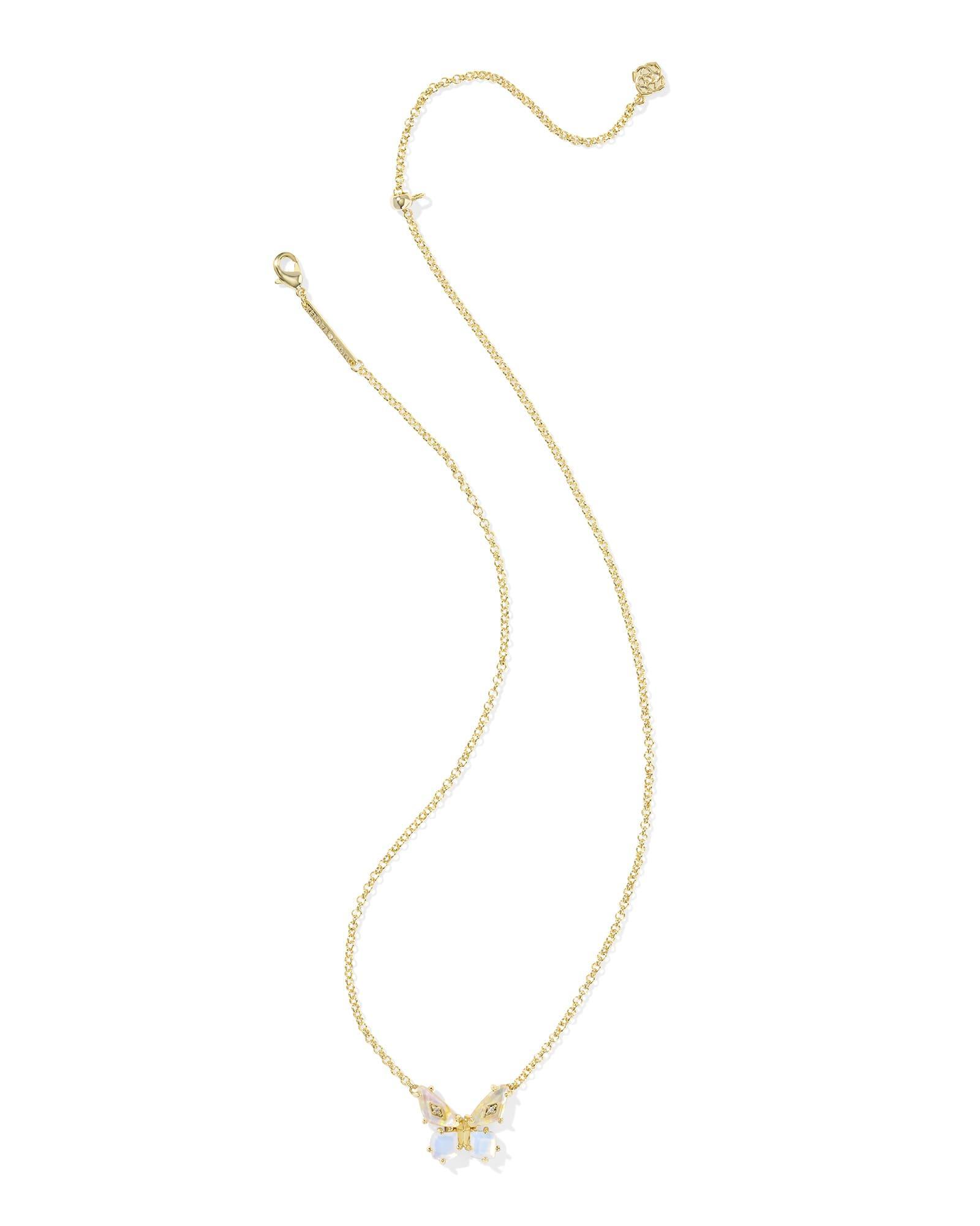 Bianca Butterfly Gold Short Pendant Necklace Product Image