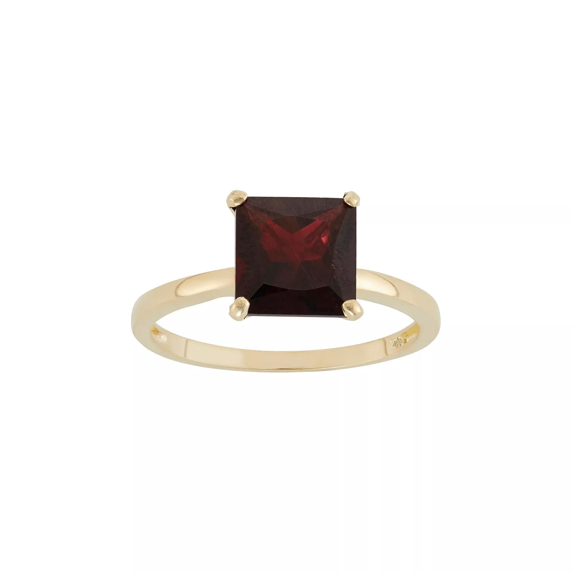 Designs by Gioelli Garnet 10k Gold Ring, Women's, Size: 9, Red Product Image