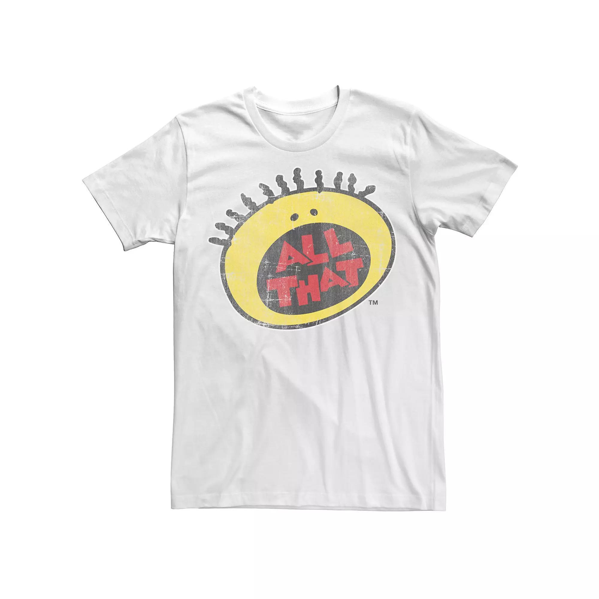 Big & Tall Nickelodeon All That Classic Vintage Face Logo Title Tee, Men's, Size: XLT, White Product Image