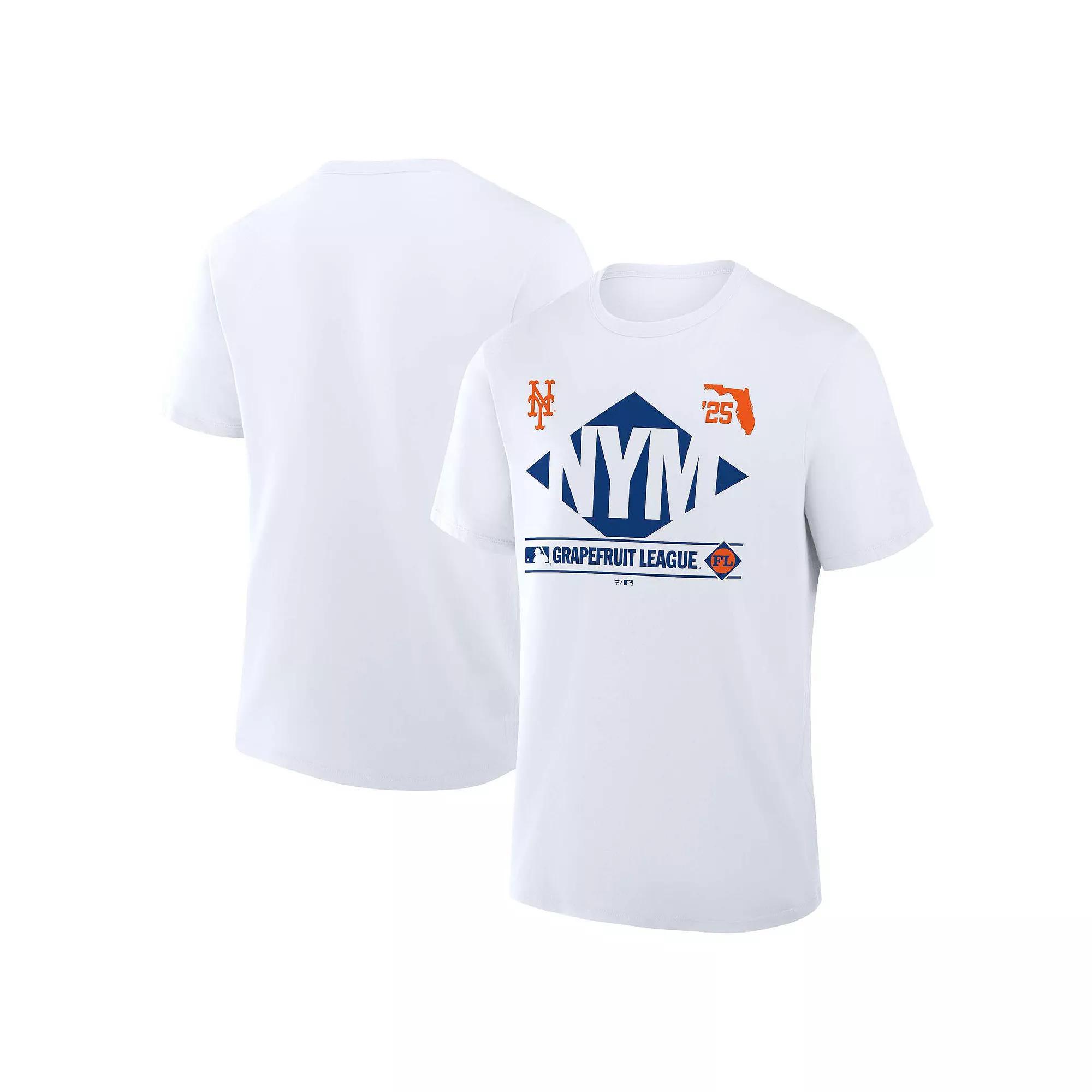 Men's Fanatics White New York Mets 2025 Spring Training Grapefruit League True Icon T-Shirt, Size: Small Product Image