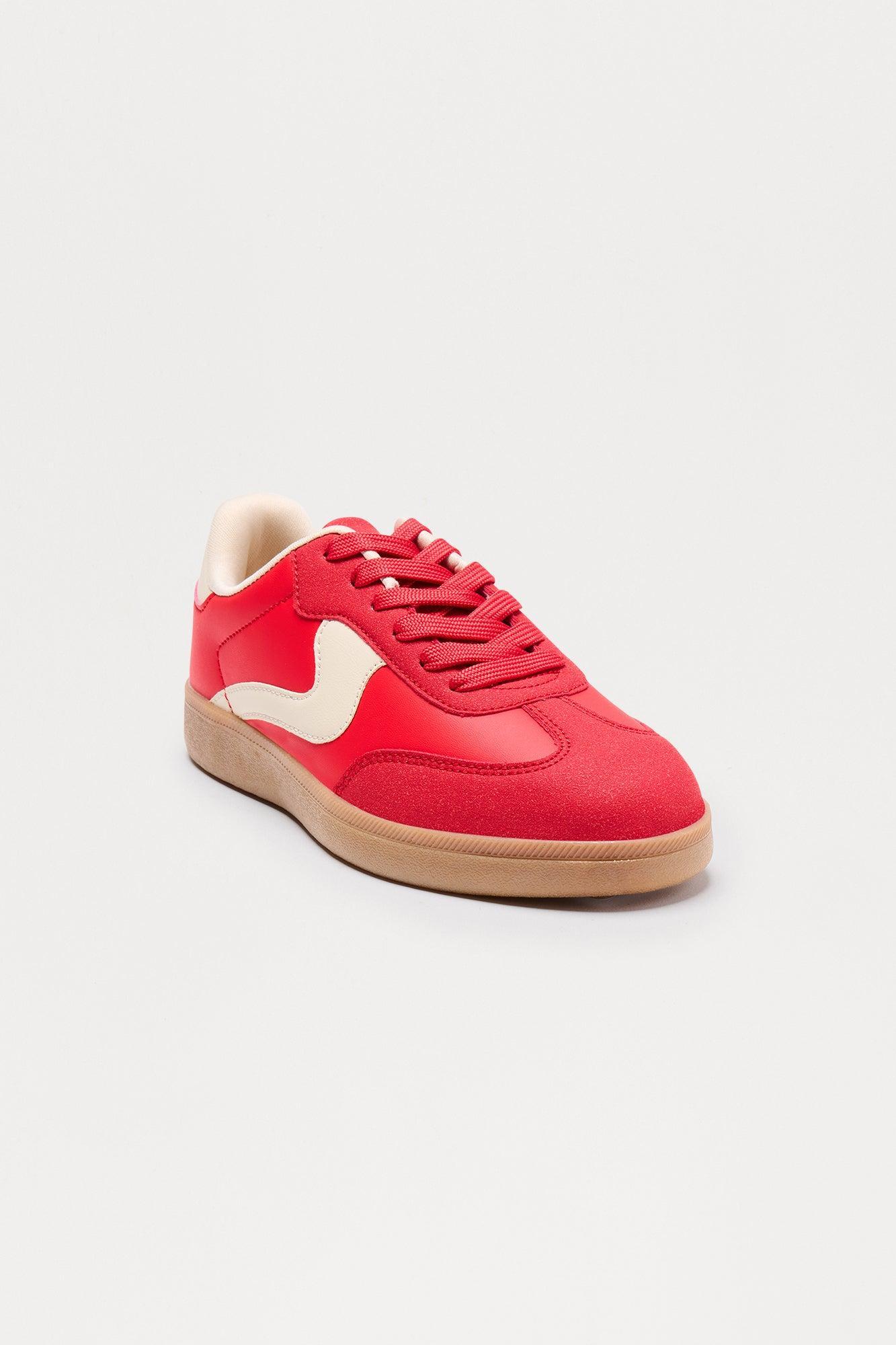 Denali Lace Up Sneakers - Red Product Image