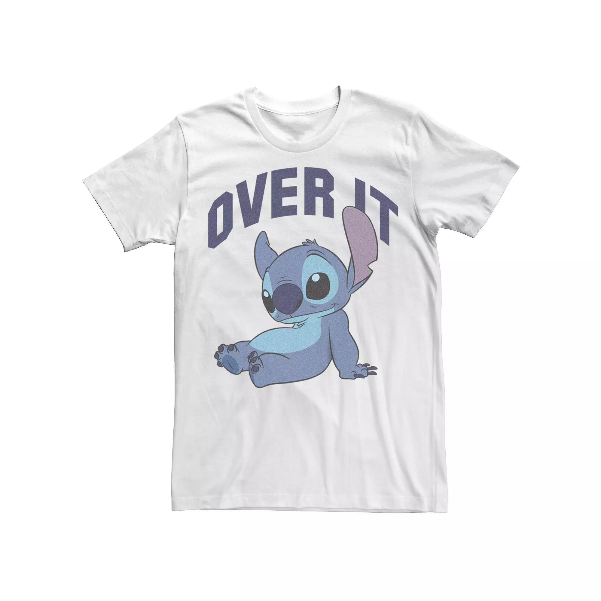 Disney's Lilo & Stitch Over It Stitch Juniors' Boyfriend Graphic Tee, Women's, Size: XL, White Product Image