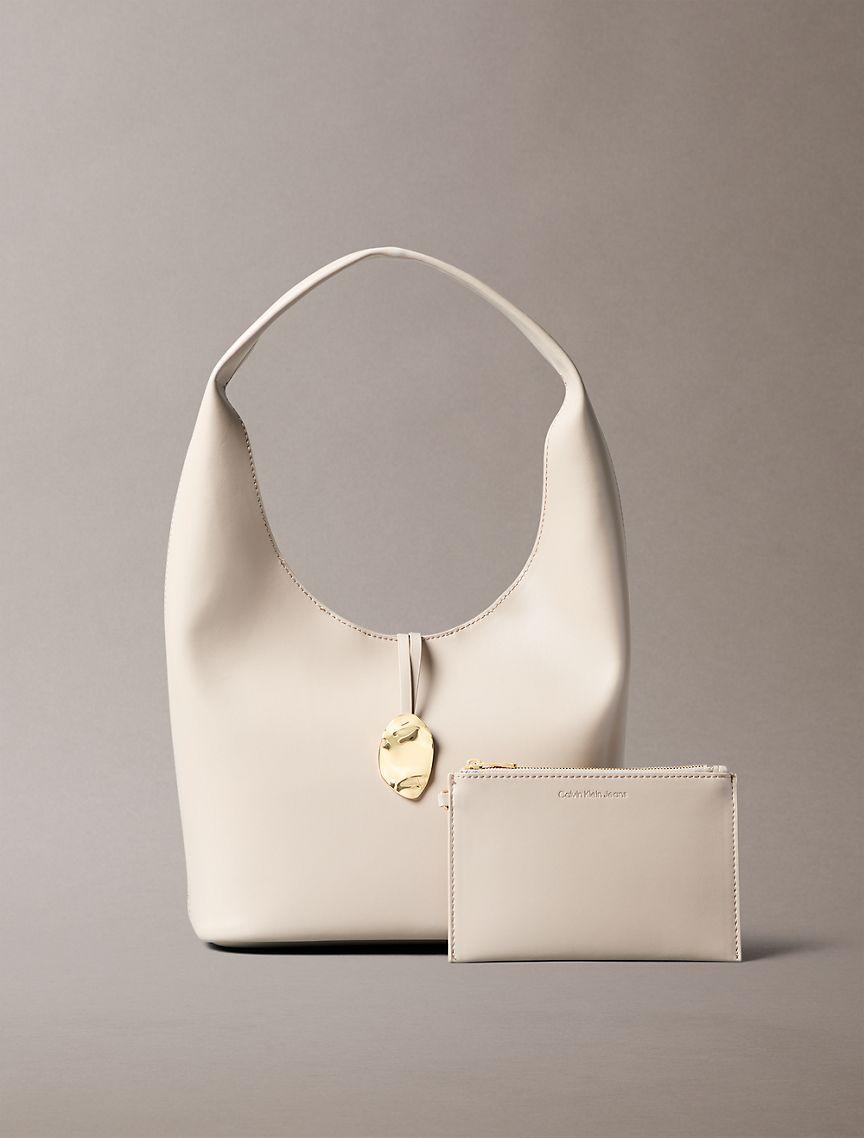 Calvin Klein Womens Slouchy Shoulder Bag - Neutral Product Image