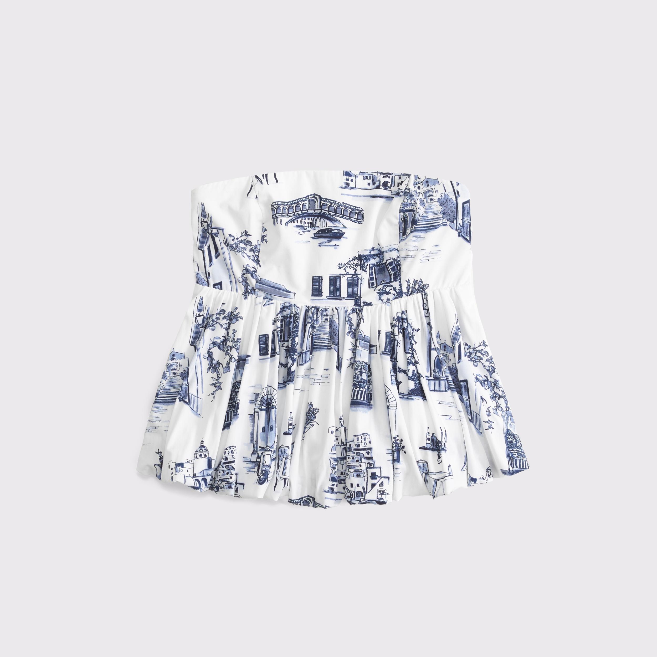 Strapless Bubble Hem Top Product Image