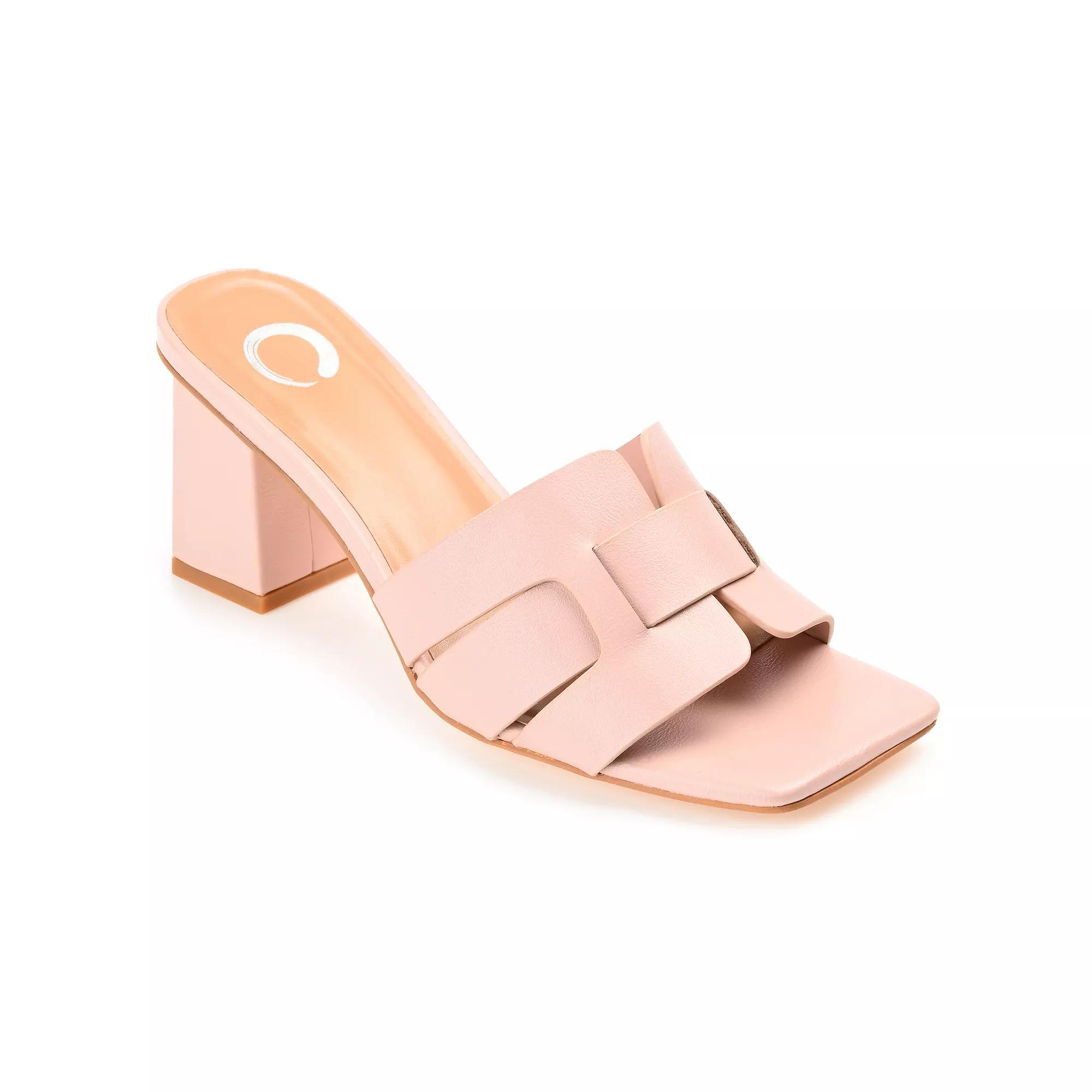 Journee Renatta Women's Tru Comfort Foam™ Block Heel Sandals, Size: 9.5, Brown Product Image