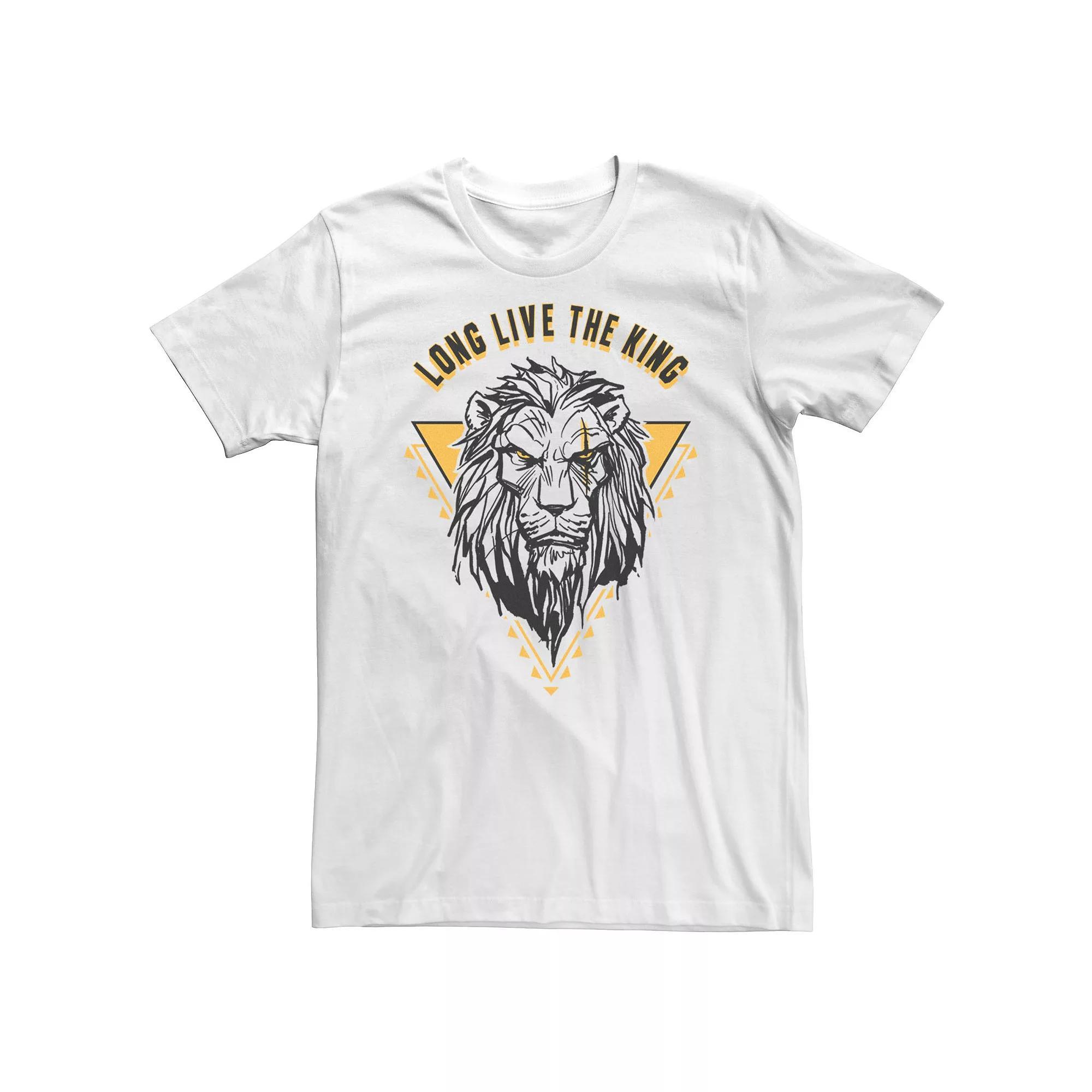 Big & Tall Disney The Lion King Live Action Scar Long Live The King Tee, Men's, Size: 4XL, White Product Image