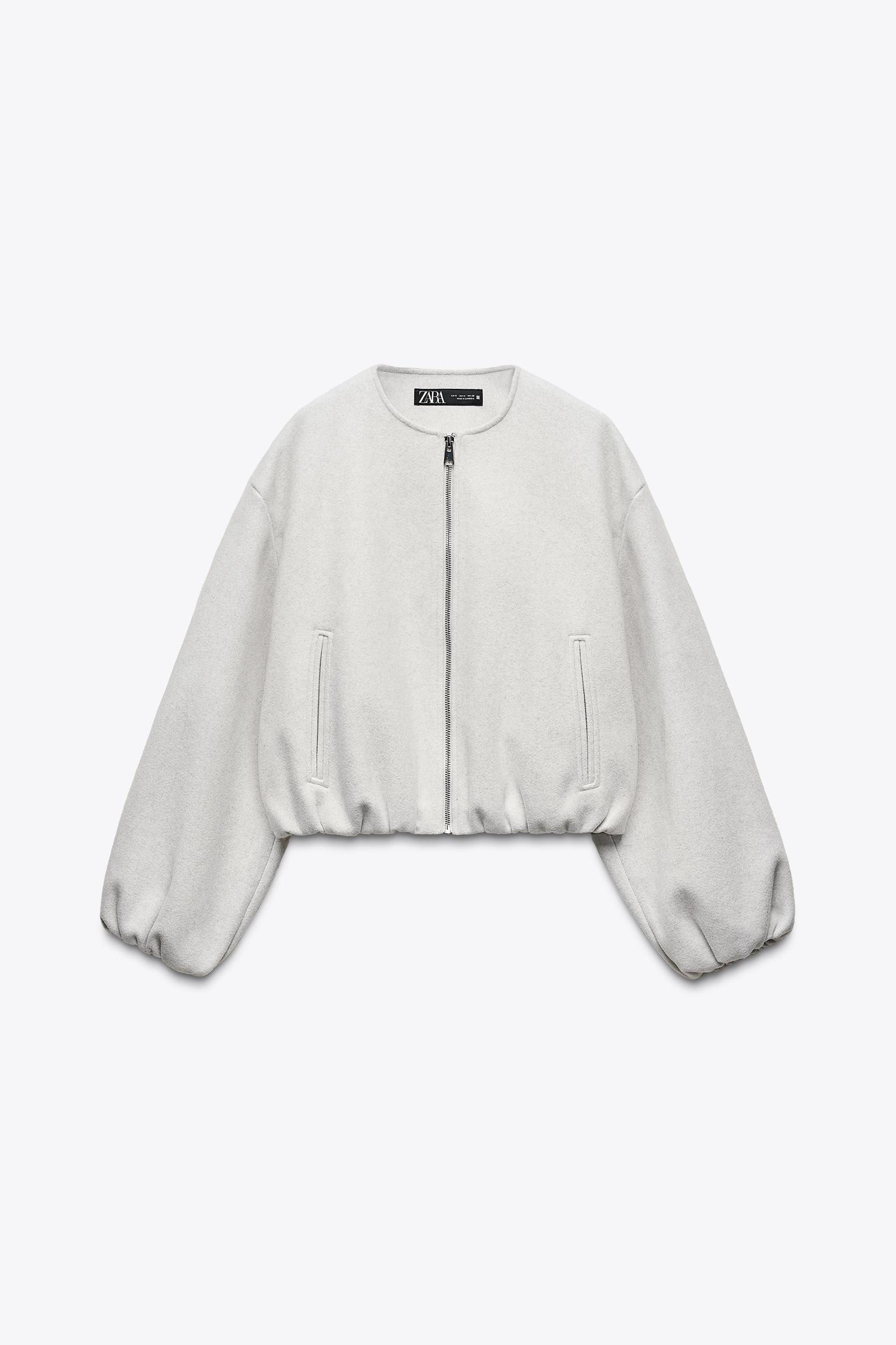 ELASTICATED TRIM SOFT BOMBER JACKET Product Image