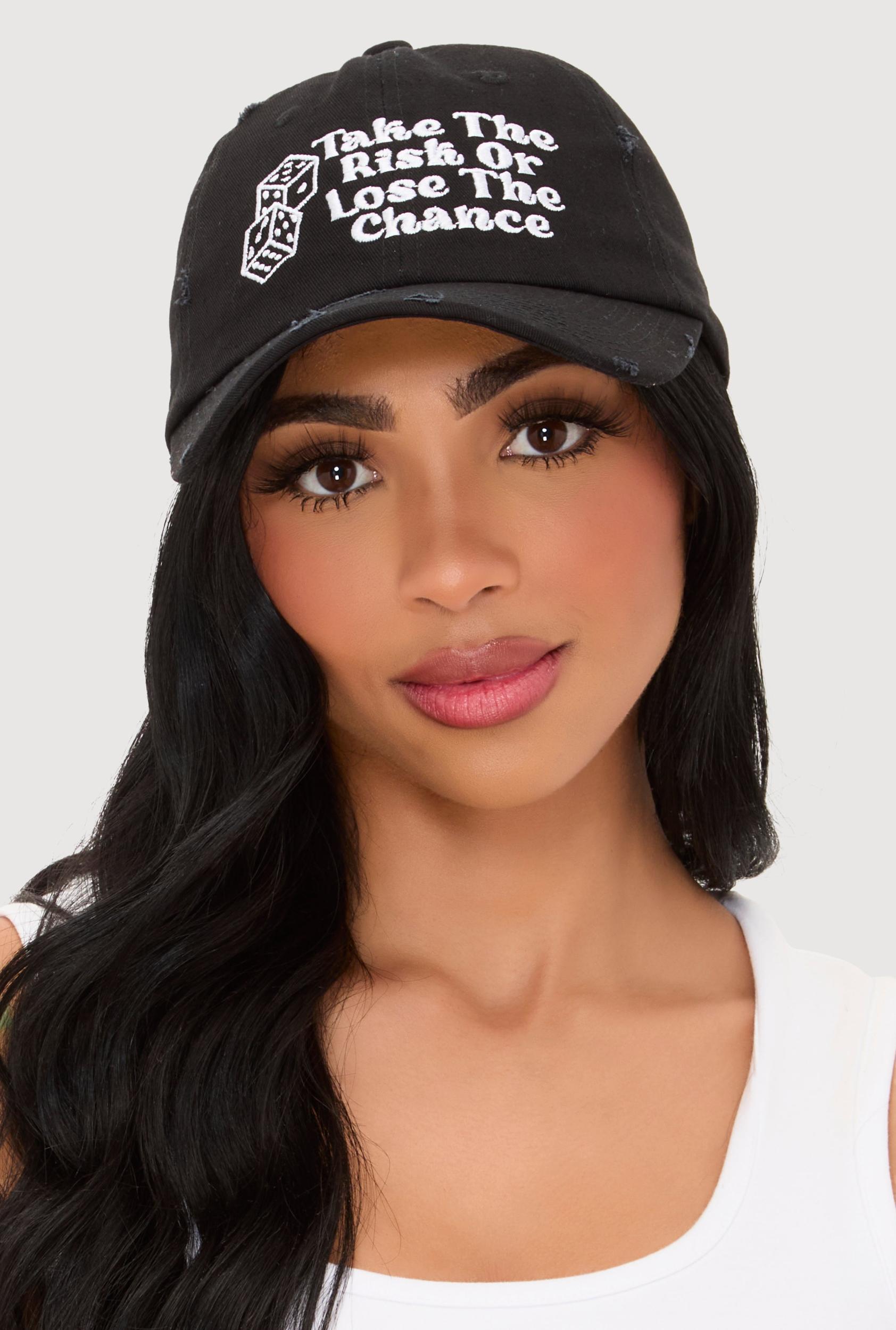 Take The Risk Graphic Baseball Hat Female Product Image