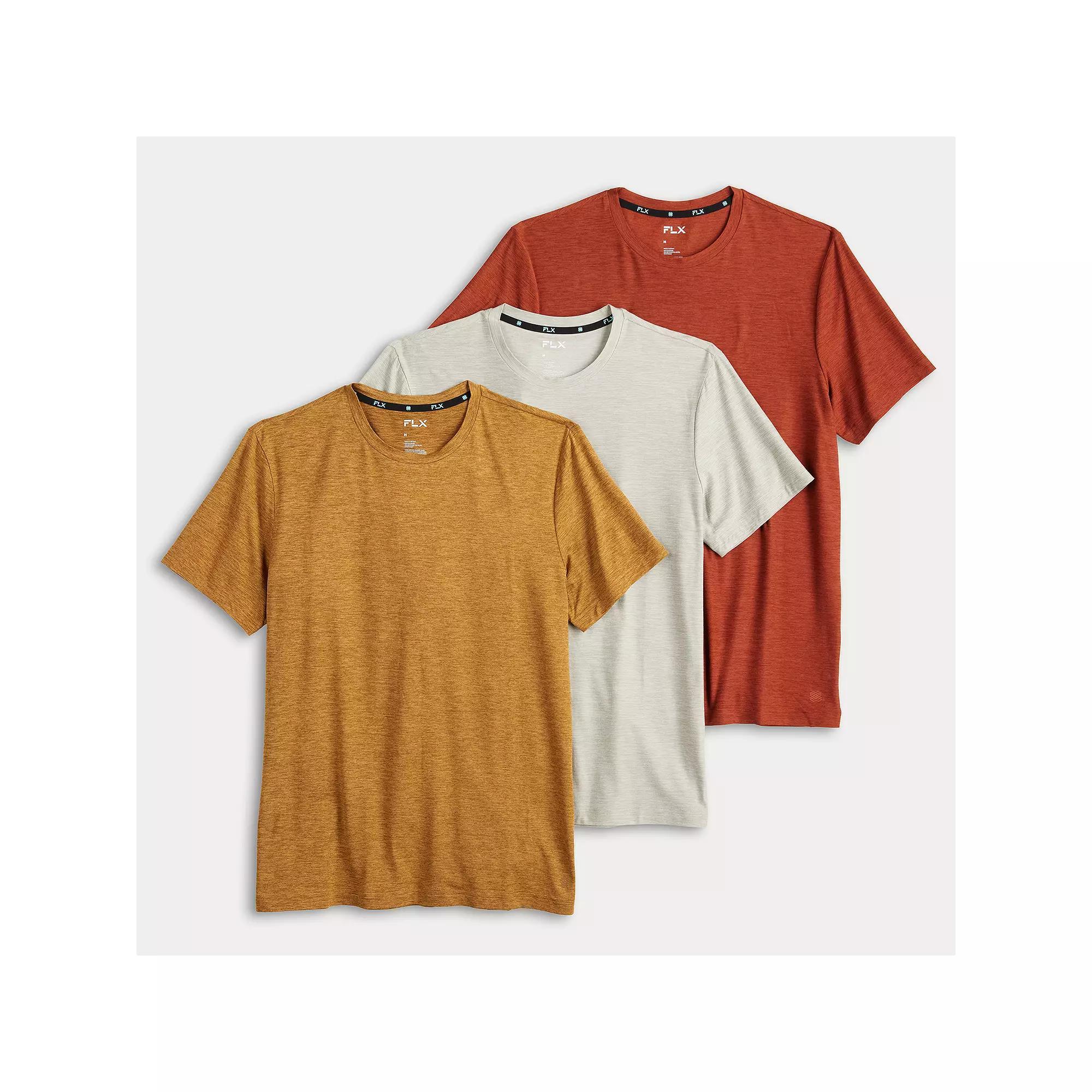 Mens FLX Wander 3-pk. Performance Short Sleeve T-Shirts Product Image