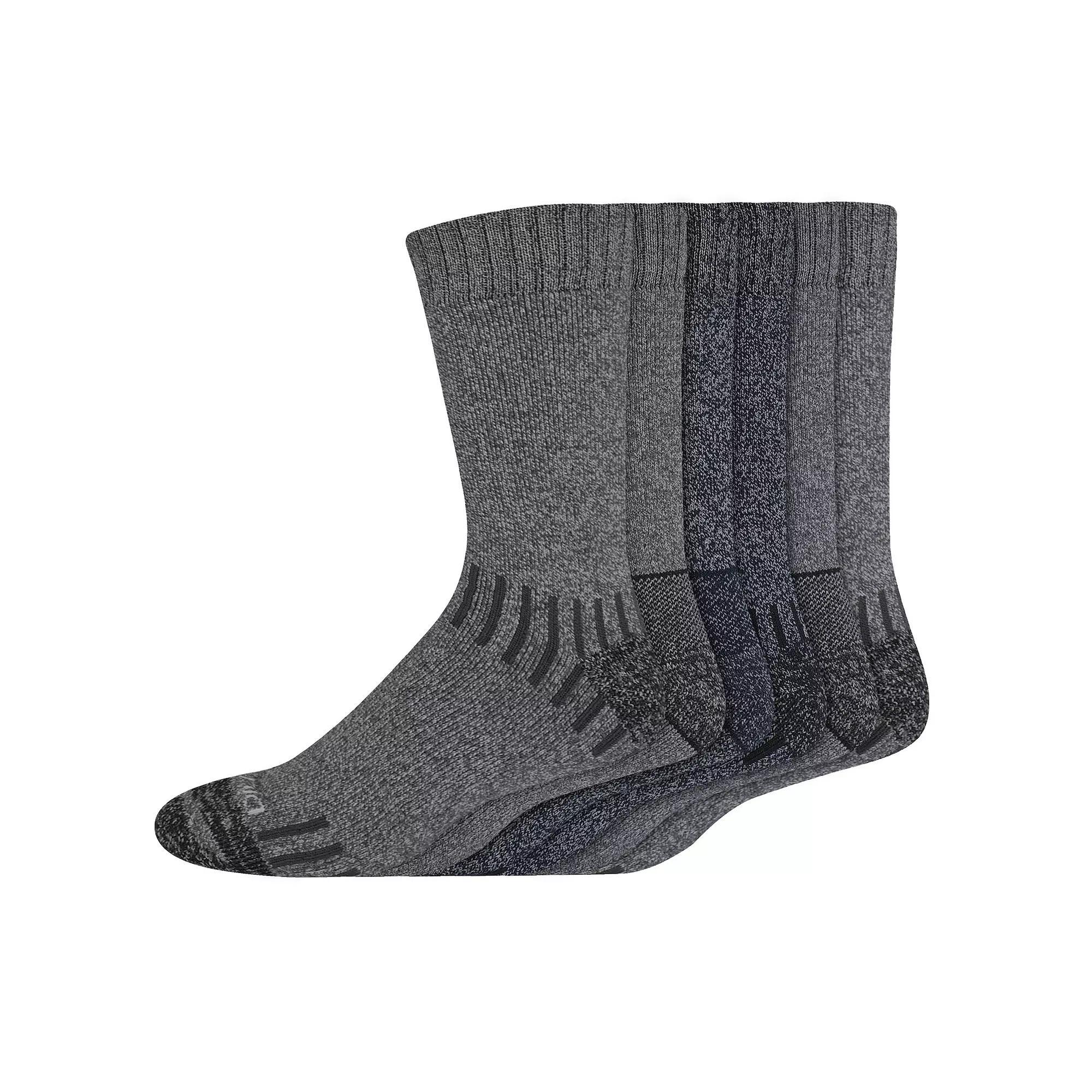 Men's Dickies 6-pack Outdoor Moisture-Control Crew Socks, Size: 6-12, Greynavy Marl Product Image