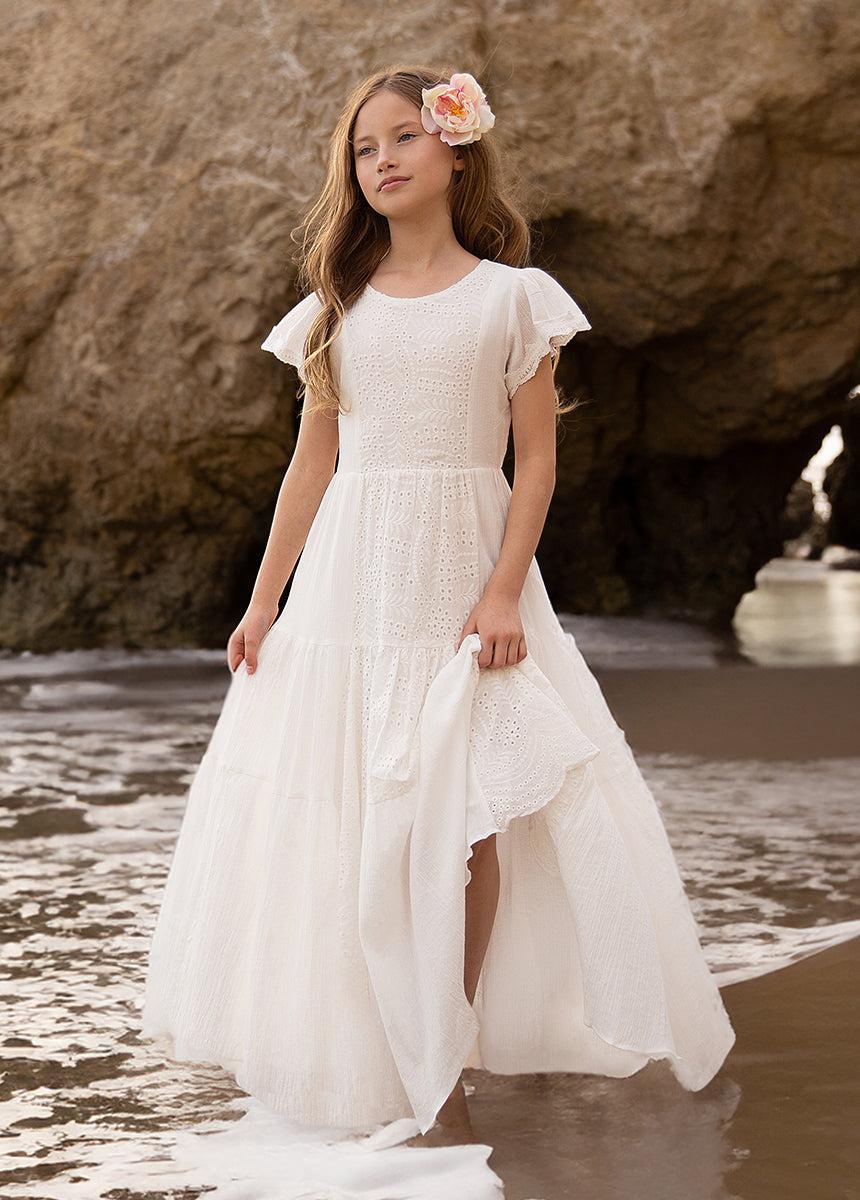 Yanet Dress in White Girls Product Image