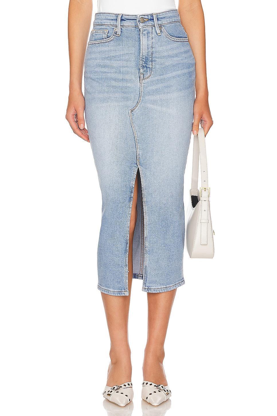 Slit Front Midi Skirt Good American Product Image