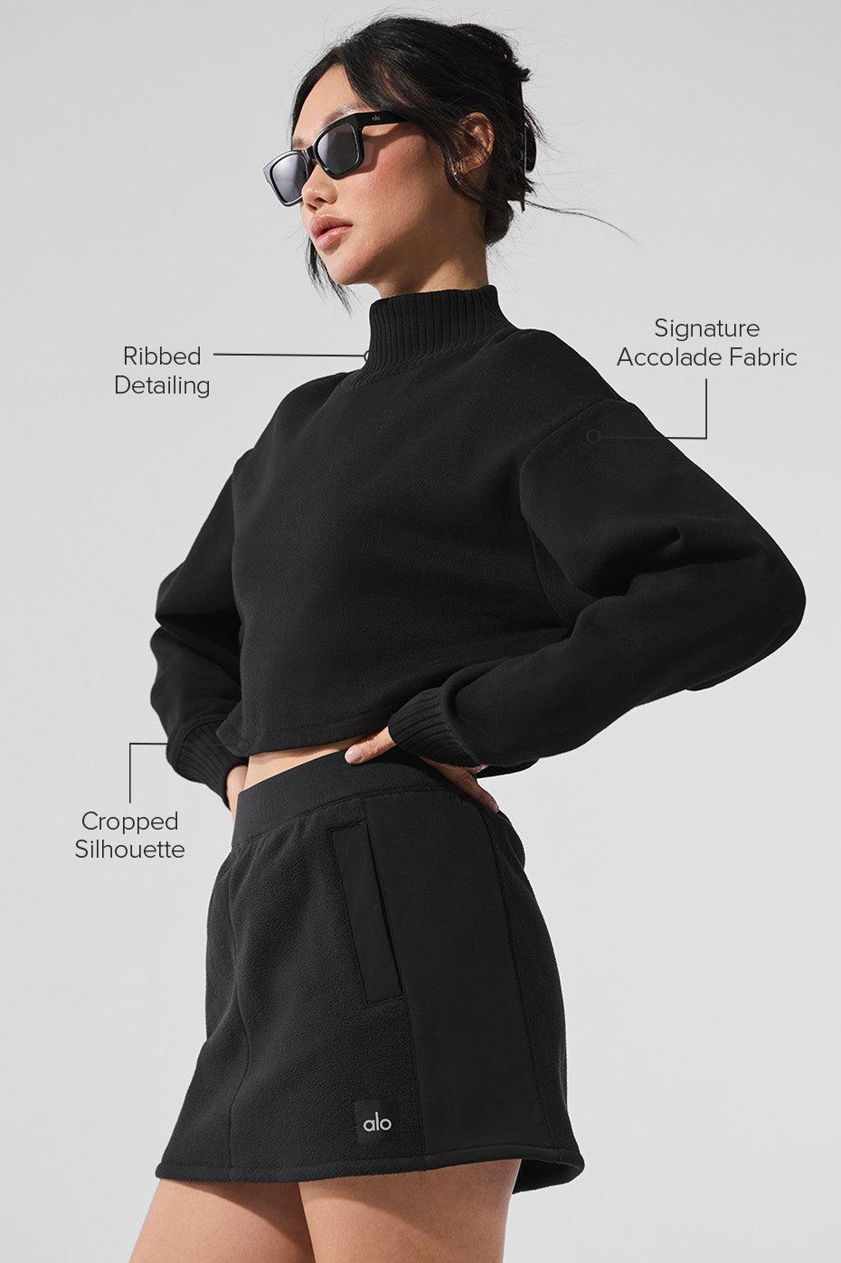 Cropped Serenity Coverup - Black Product Image