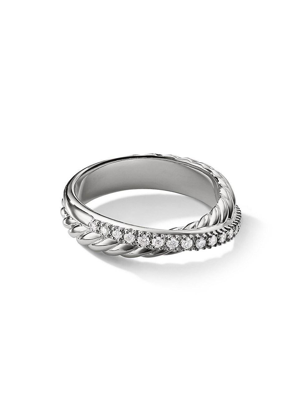 David Yurman Crossover Ring with Diamonds Product Image