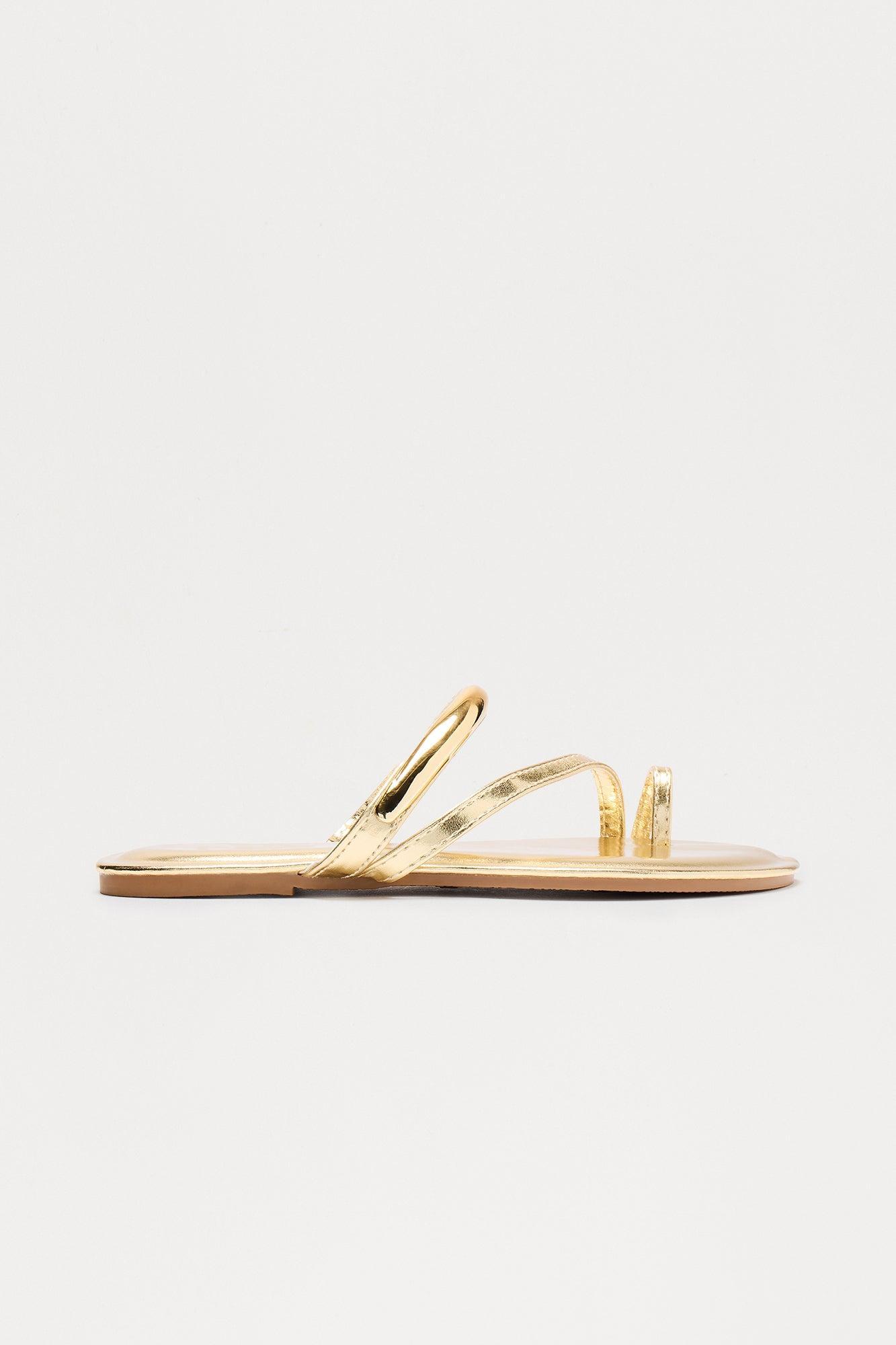 Ohana Hardware Toe Ring Sandals - Gold Product Image