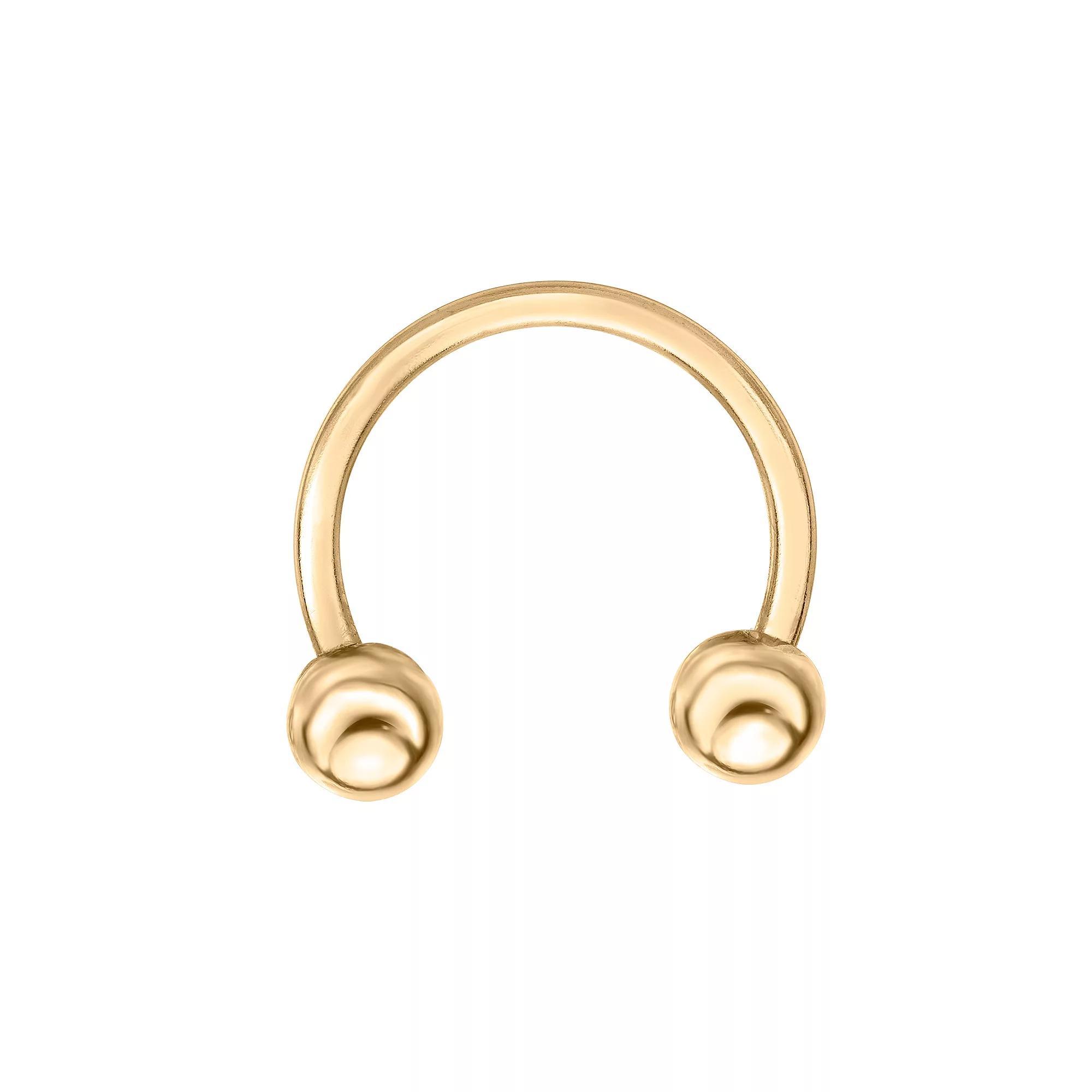 Lila Moon 14k Gold Universal Hoop Ring, Women's, Yellow Product Image