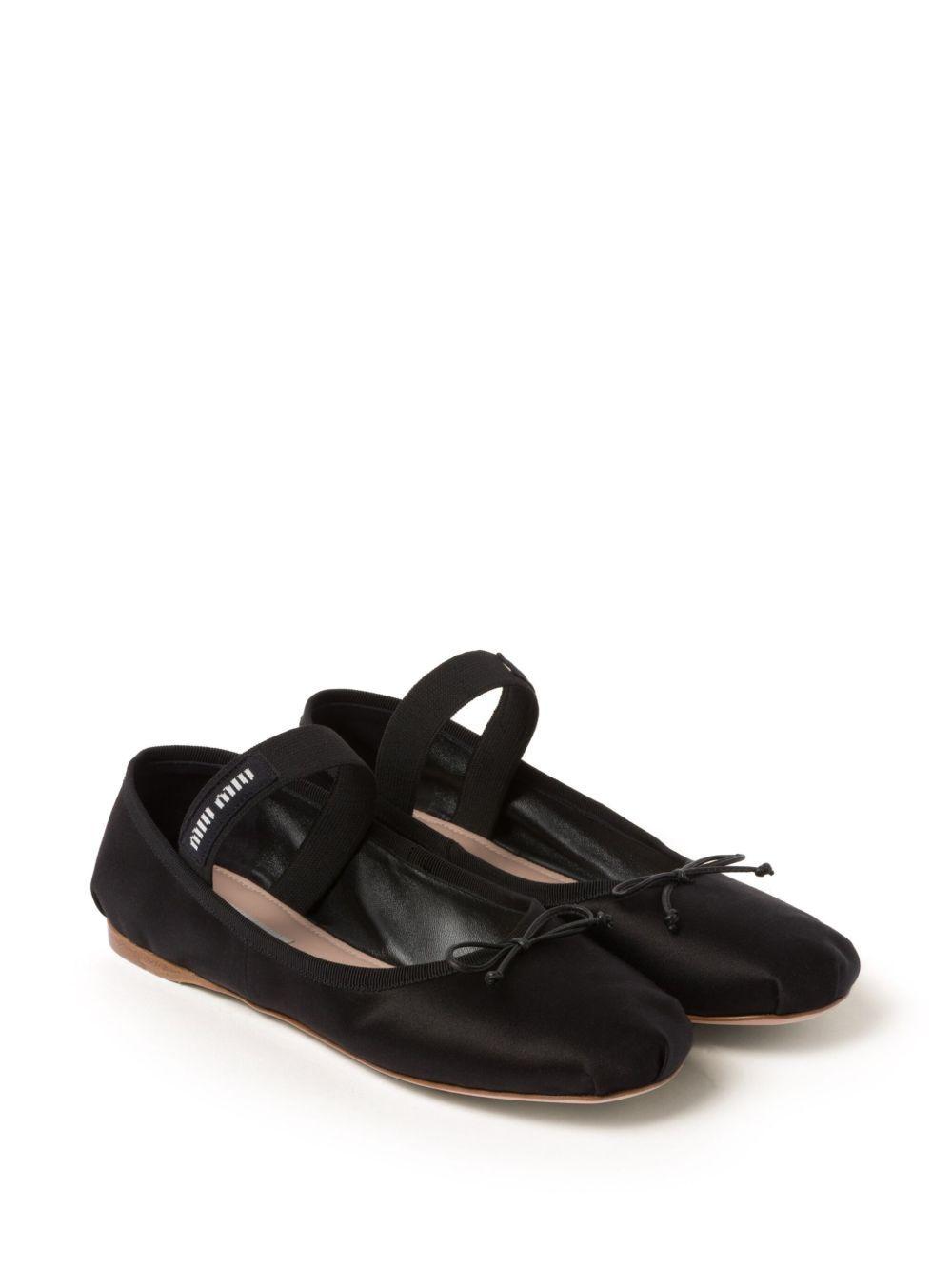 logo-strap ballerina shoes Product Image