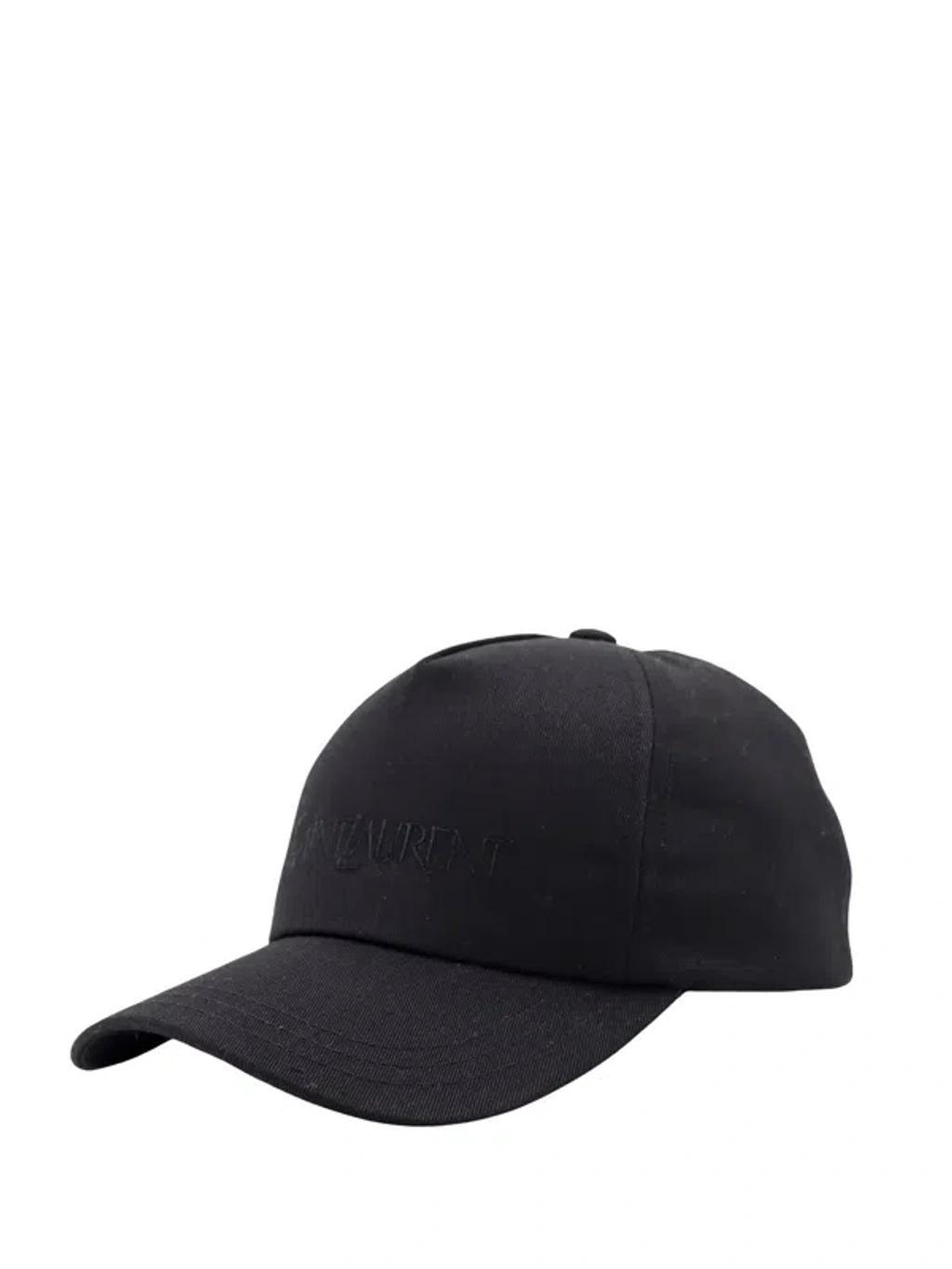SAINT LAURENT Logo Baseball Cap In Black Product Image
