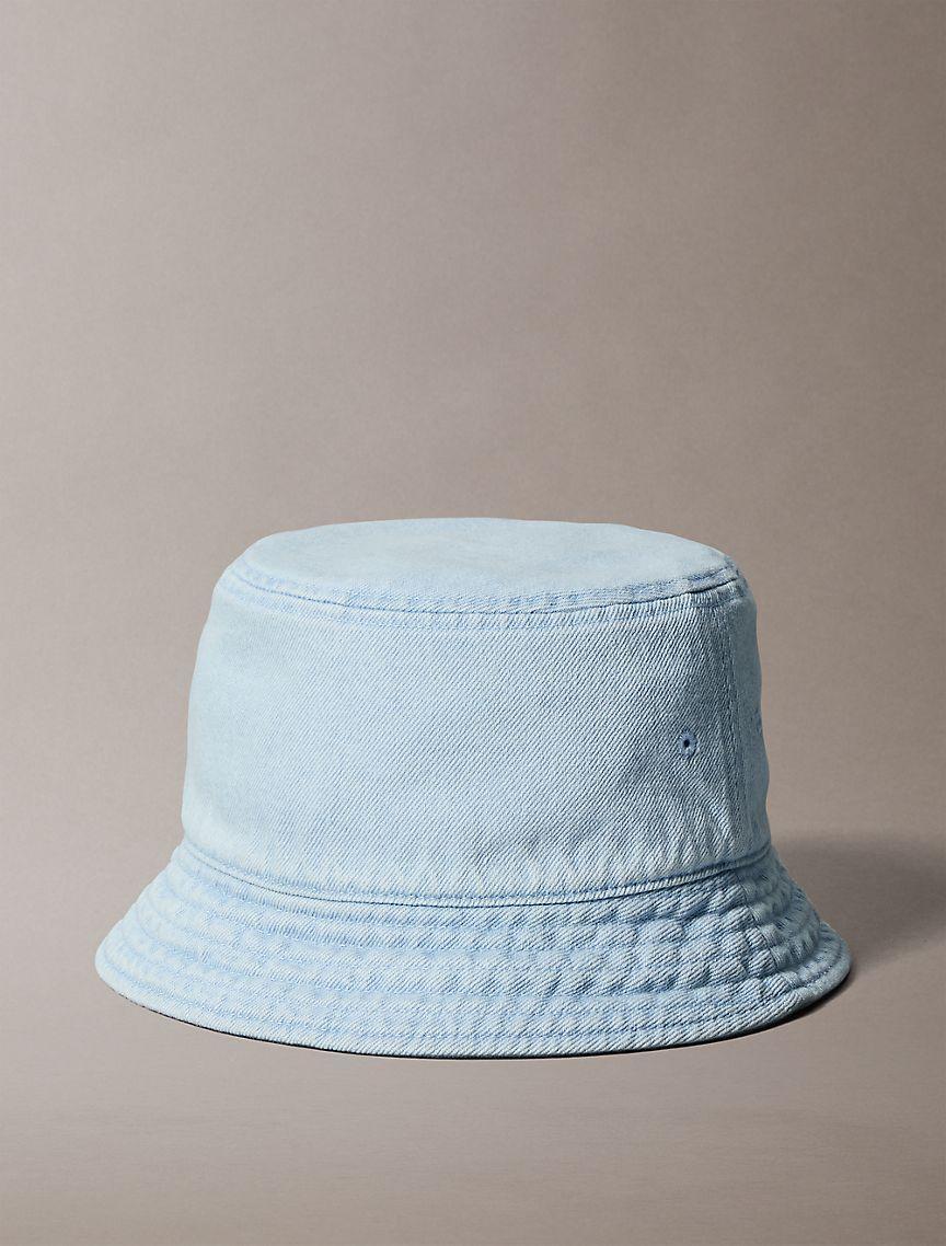 Washed Denim Embroidered Logo Bucket Hat Product Image