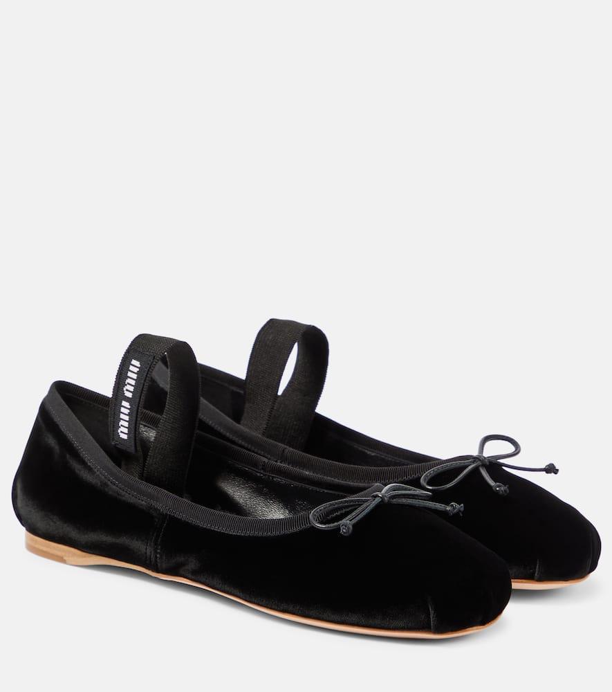 logo-strap ballerina shoes Product Image
