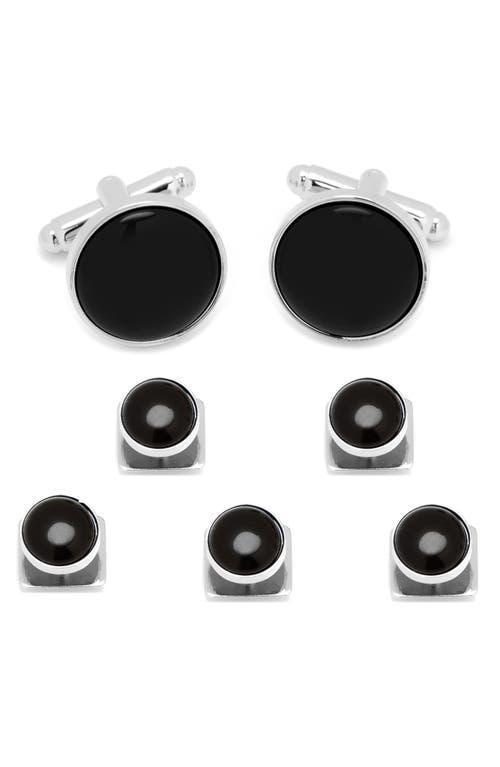 Mens Black Onyx Cufflink 5-Stud Set Product Image