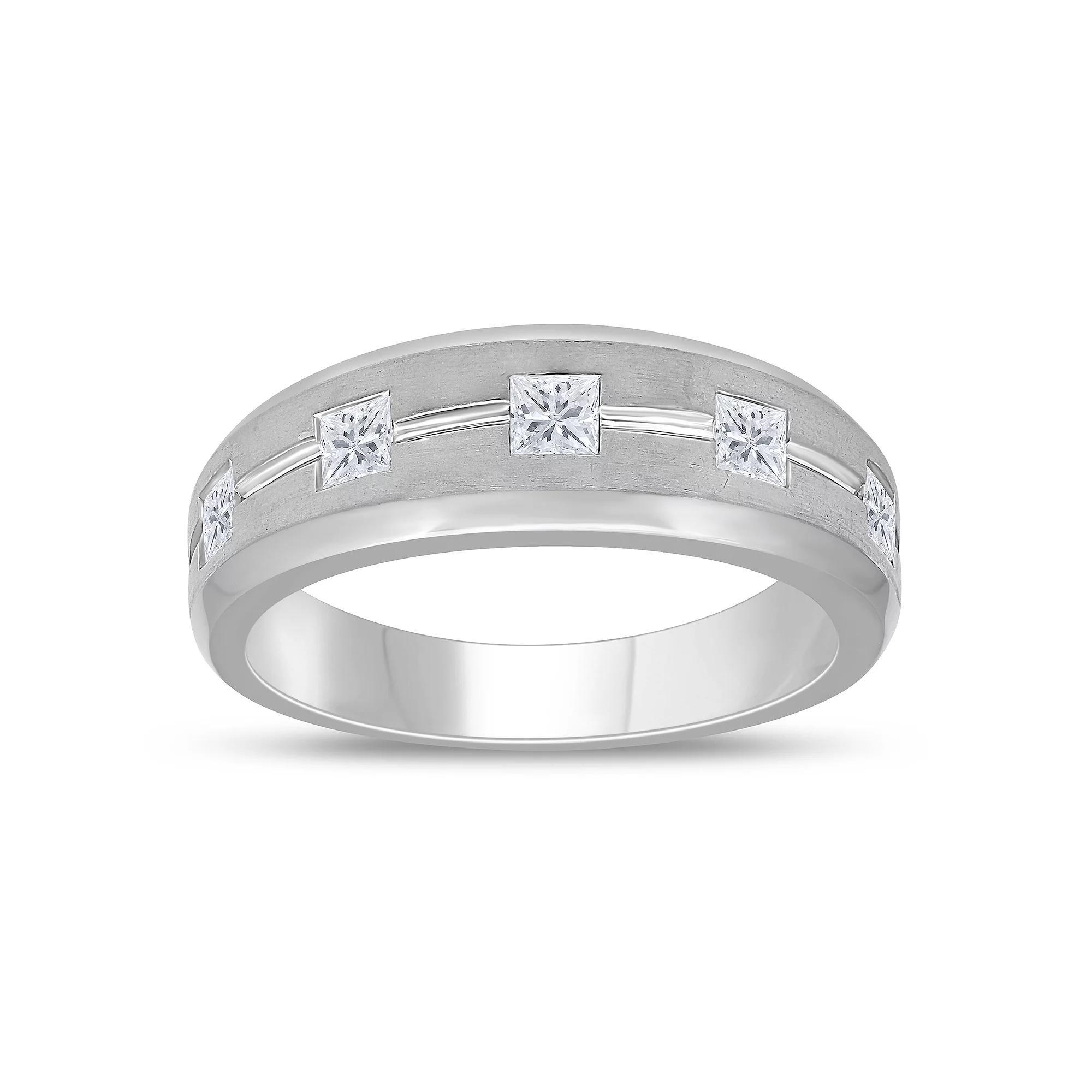 Galaxie Solaire 10k White Gold 3/4 Carat T.W. Lab-Grown Diamond Men's Ring, Size: 12, 10k Whgold Product Image