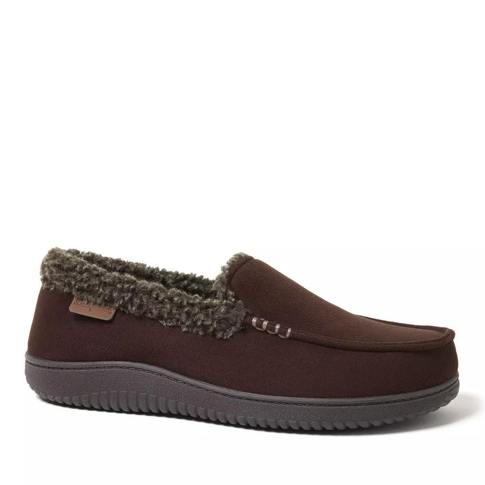 Dearfoams Alexander Microsuede Men's Moccasin Slippers, Size: Small, Brown Product Image