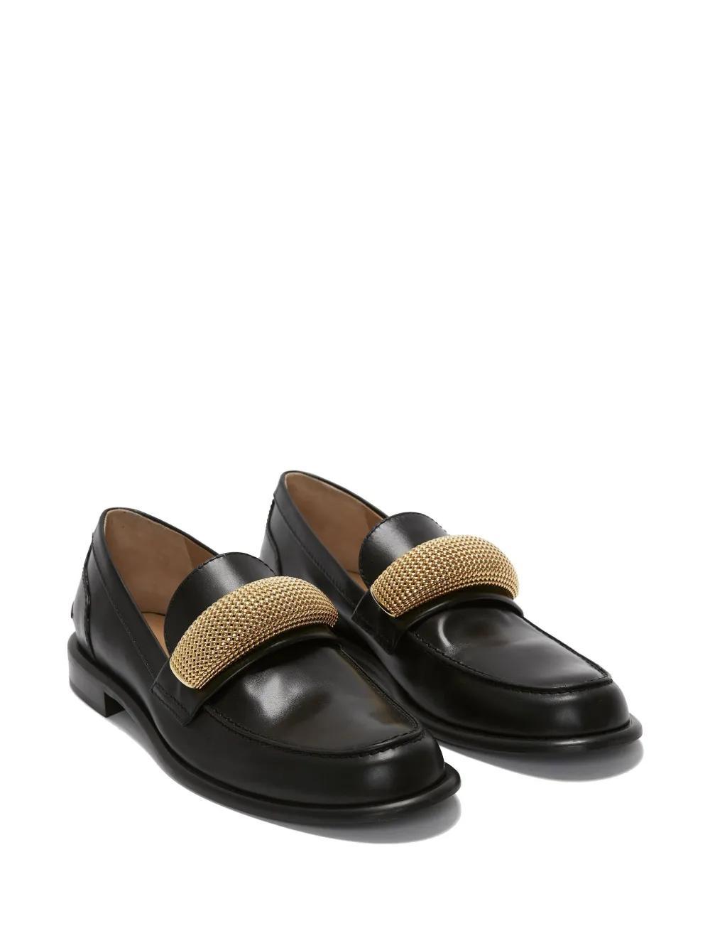 appliqué-detail leather loafers Product Image