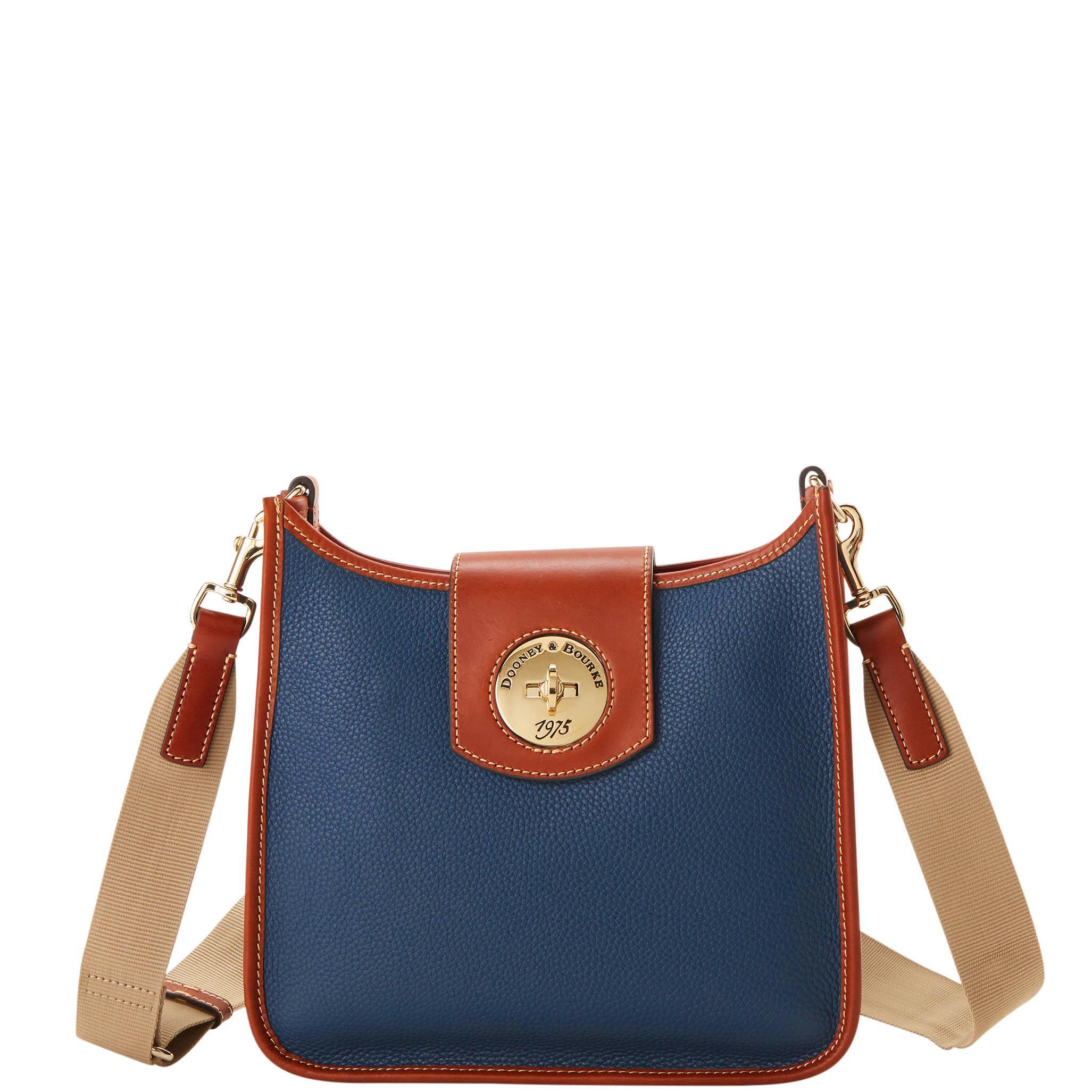 Dooney & Bourke Womens Pebble Turnlock Leather Messenger 28 Bag in Red Product Image
