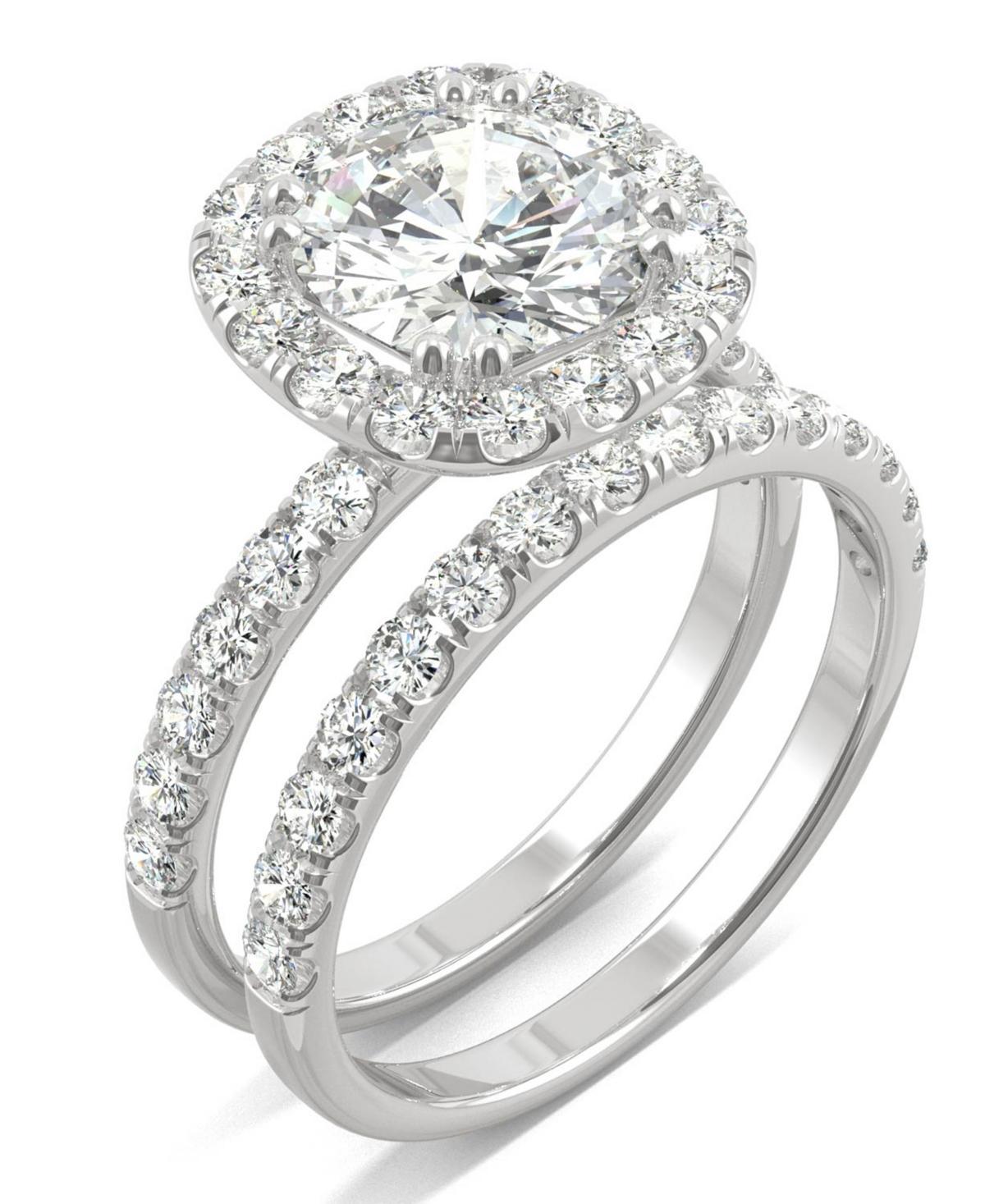 Charles & Colvard 14K White Gold 2 7/8 Carat T.W. Lab-Created Moissanite Bridal Set, Women's, Size: 6, 14k Whgold Product Image