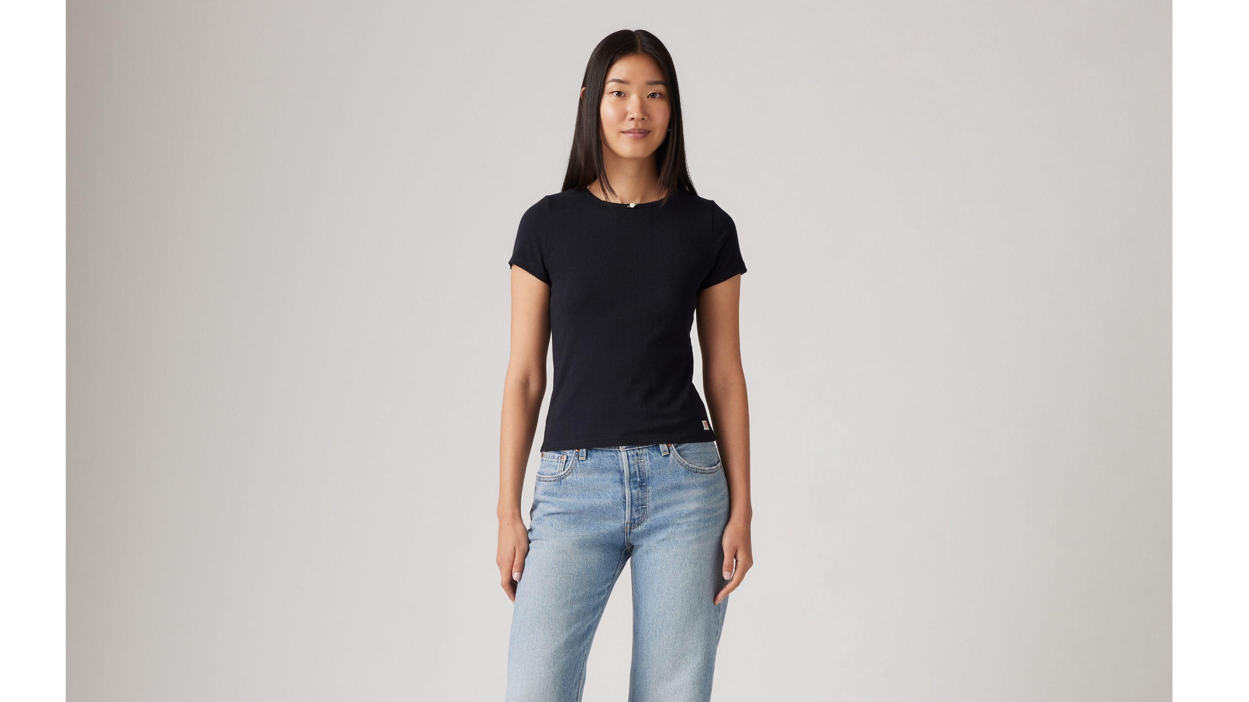 Dry Goods Women's Pointelle T-Shirt Product Image