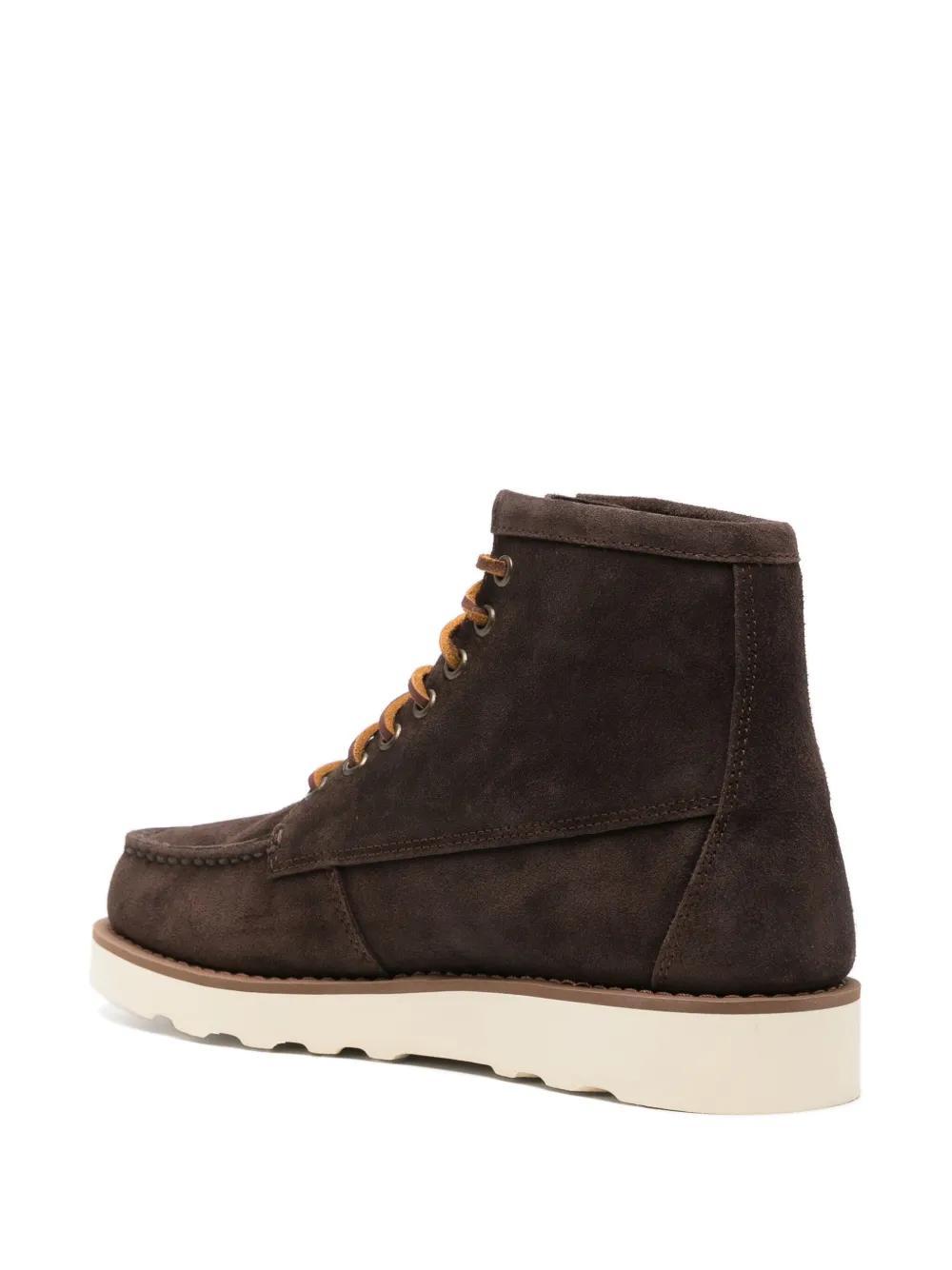 lace-up suede ankle boots Product Image