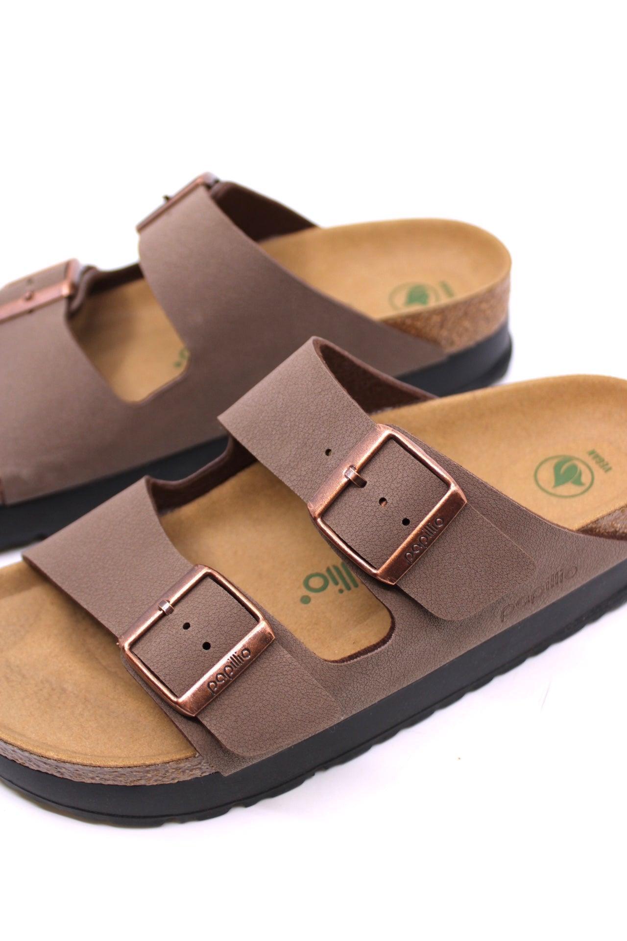 Papillio by Birkenstock Arizona Platform Vegan Mocha Narrow Product Image