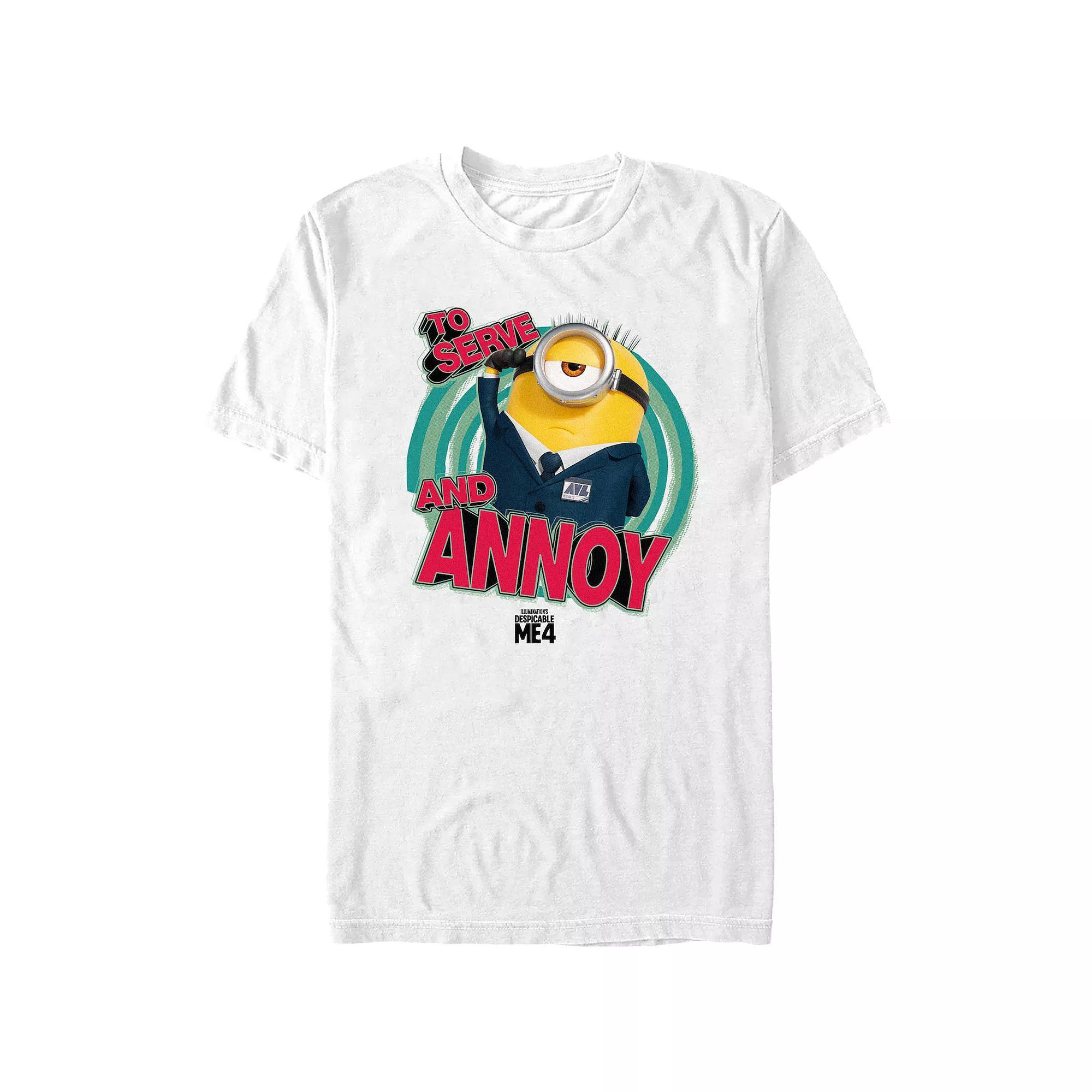 Men's Despicable Me 4 To Serve And Annoy Graphic Tee, Size: XL, White Product Image