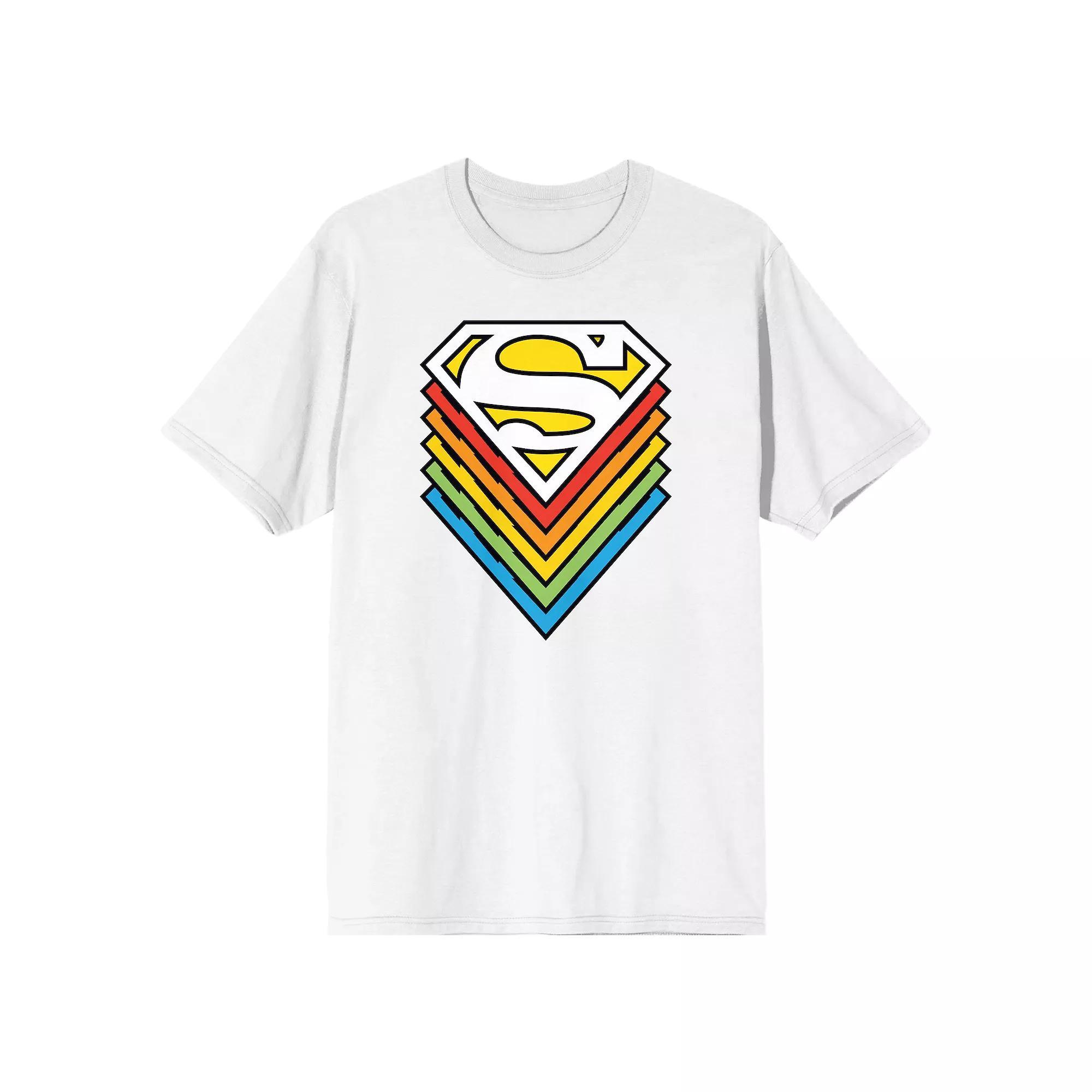 Mens Superman Logo Comic Book Tee Product Image
