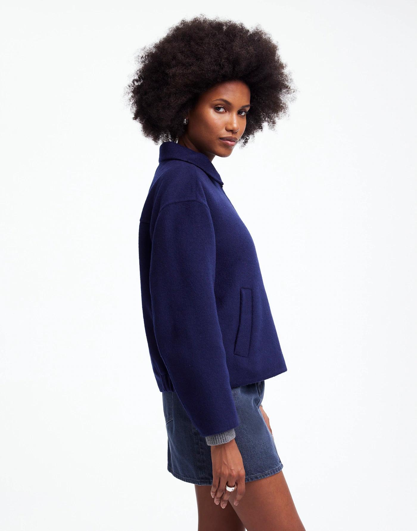 Double-Faced Rounded-Sleeve Jacket Product Image