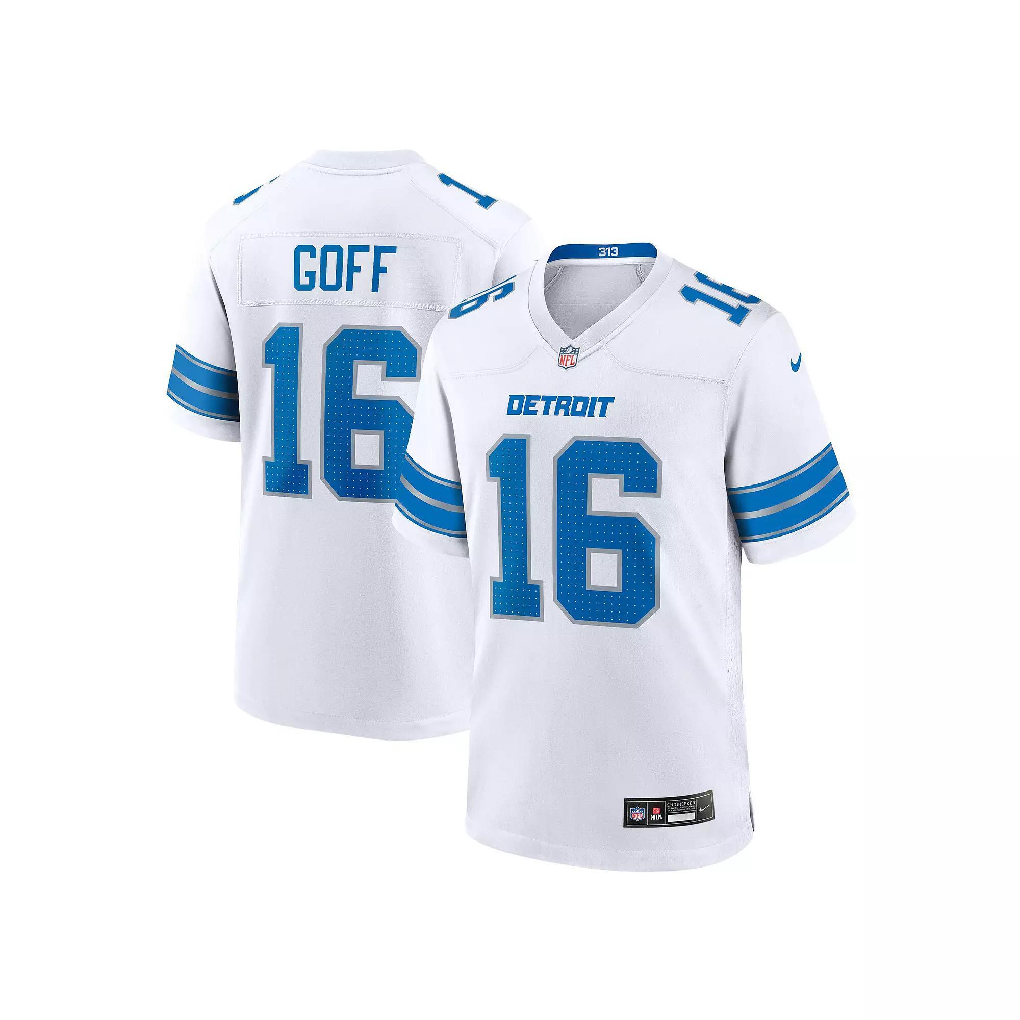 Men's Nike Jared Goff White Detroit Lions Game Jersey, Size: XL Product Image