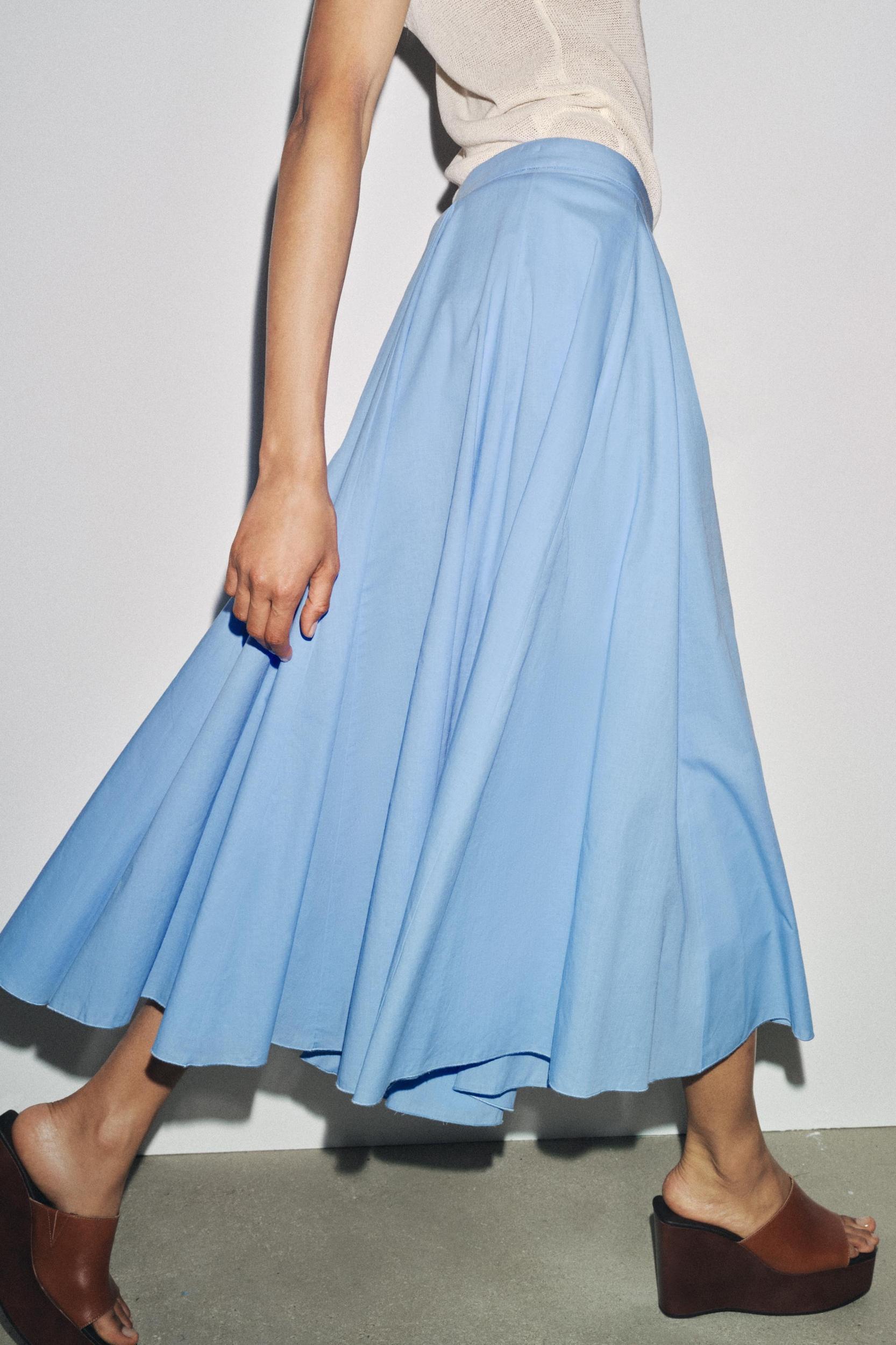 ZW COLLECTION FLARED COTTON SKIRT Product Image