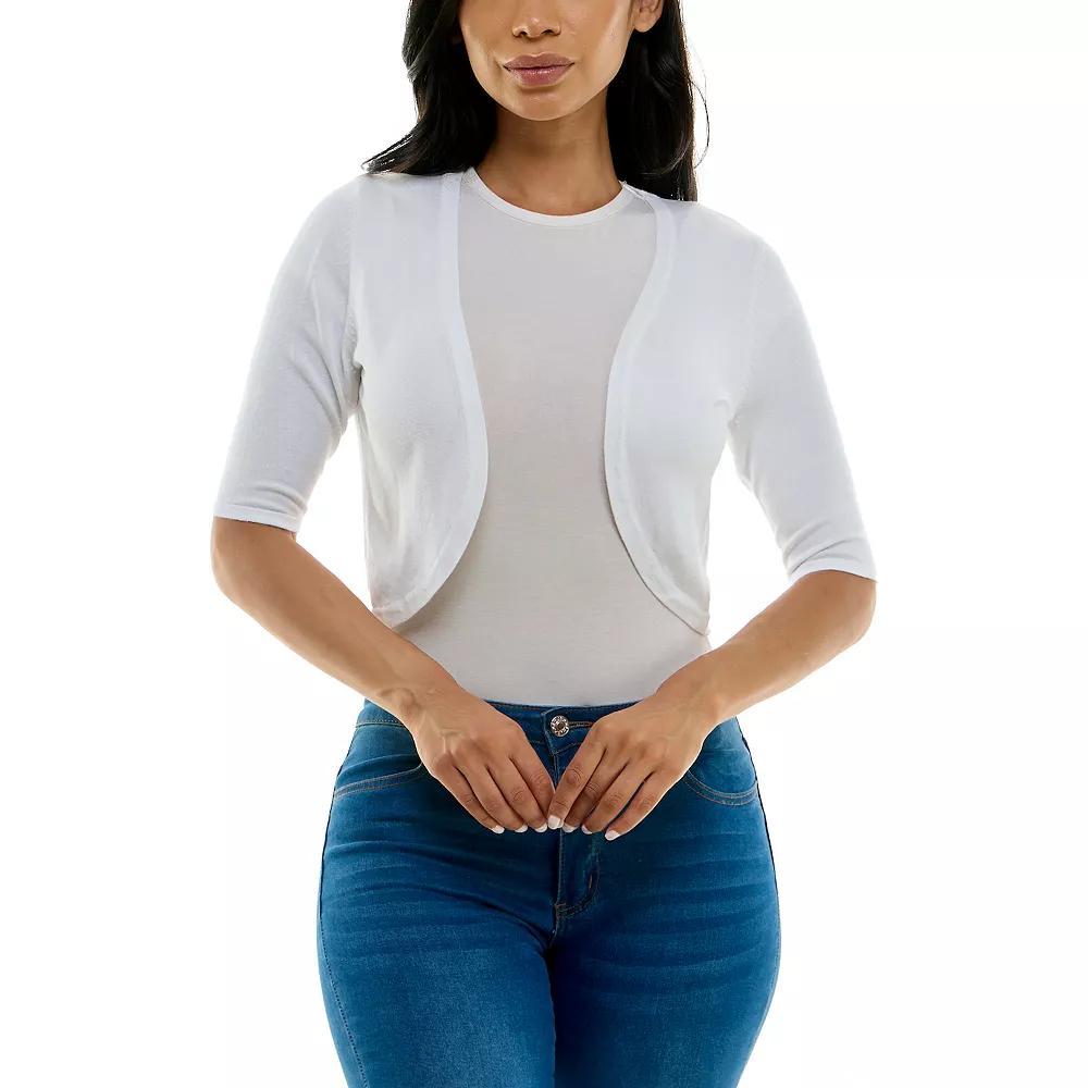 Women's Nina Leonard Curved Edge Bolero, Size: Large, Nina Red Product Image