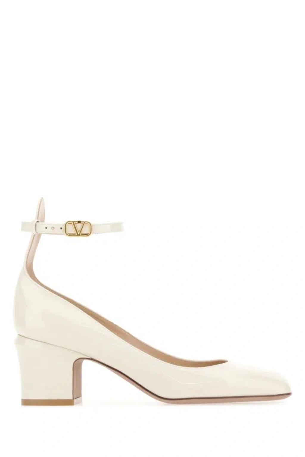 VALENTINO GARAVANI Tan-go 60mm Patent-leather Pumps In Neutrals Product Image