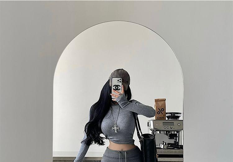 Drawstring Waist Plain Wide Leg Sweatpants Product Image