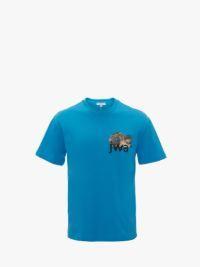 JWA LOGO HEDGEHOG T-SHIRT in blue | JW Anderson US  Product Image
