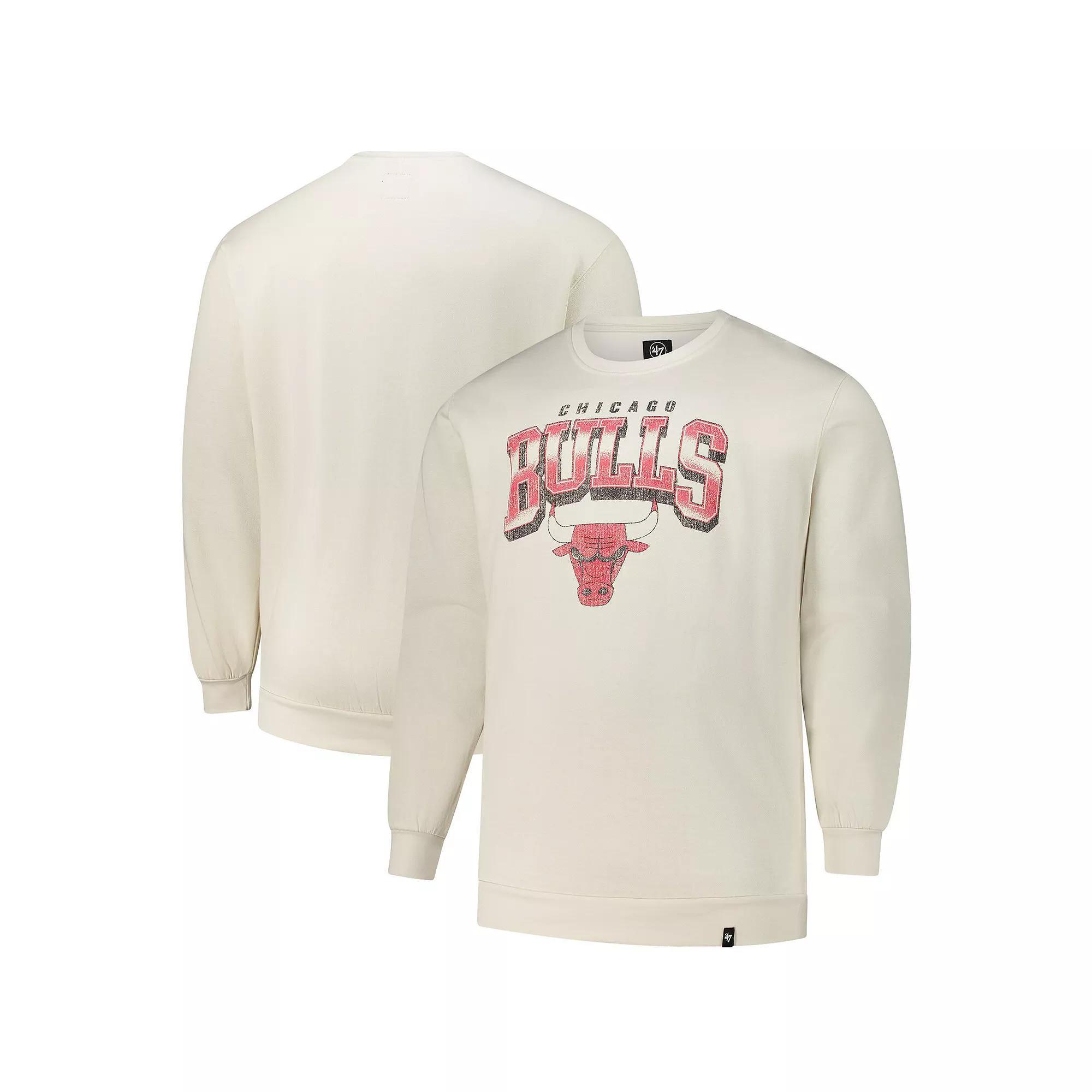 Men's '47 Cream Chicago Bulls Big & Tall Spotlight Headline Pullover Sweatshirt, Size: 5XB, Beige Product Image