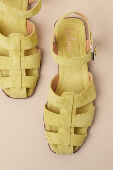 Rigmore Lime Suede Fisherman Sandals Product Image