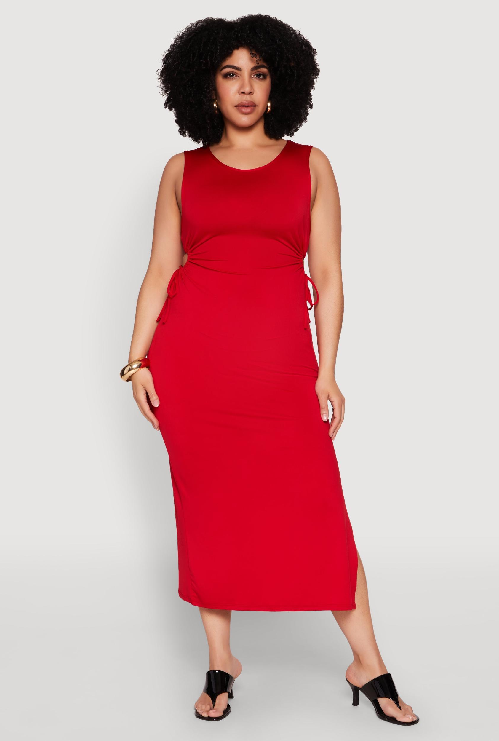 Womens Plus Size Side Cut Out Maxi Dress Product Image