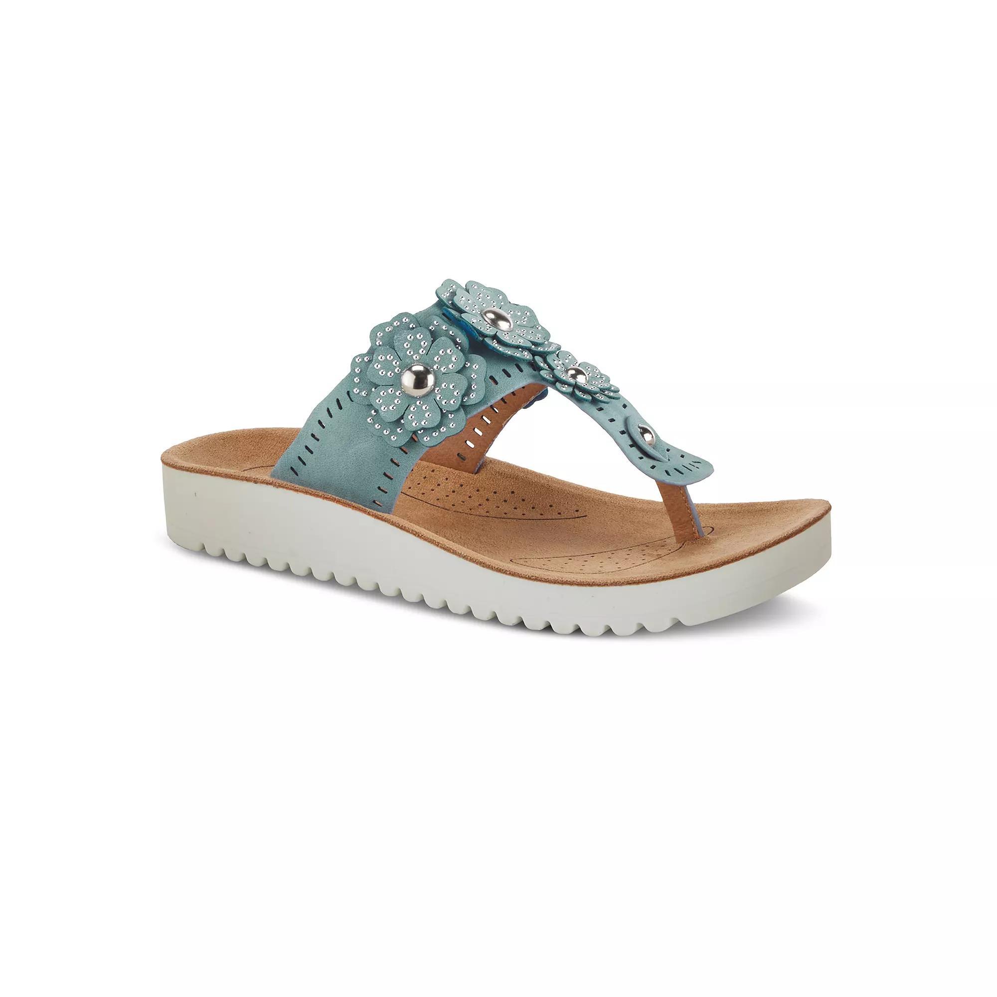 Flexus by Spring Step Bayview Women's Thong Sandals, Size: 40, Blue Product Image