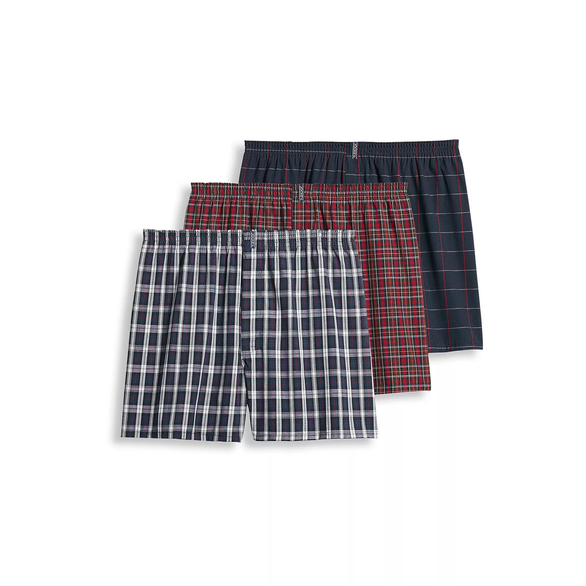 Mens Jockey 3-Pack Classics Full Cut 5 Woven Boxer Product Image