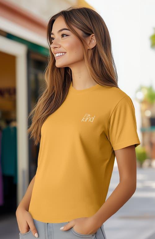 Dalix Be Kind Womens Relaxed Tee in Mustard at Nordstrom, Size Xx-Large Product Image