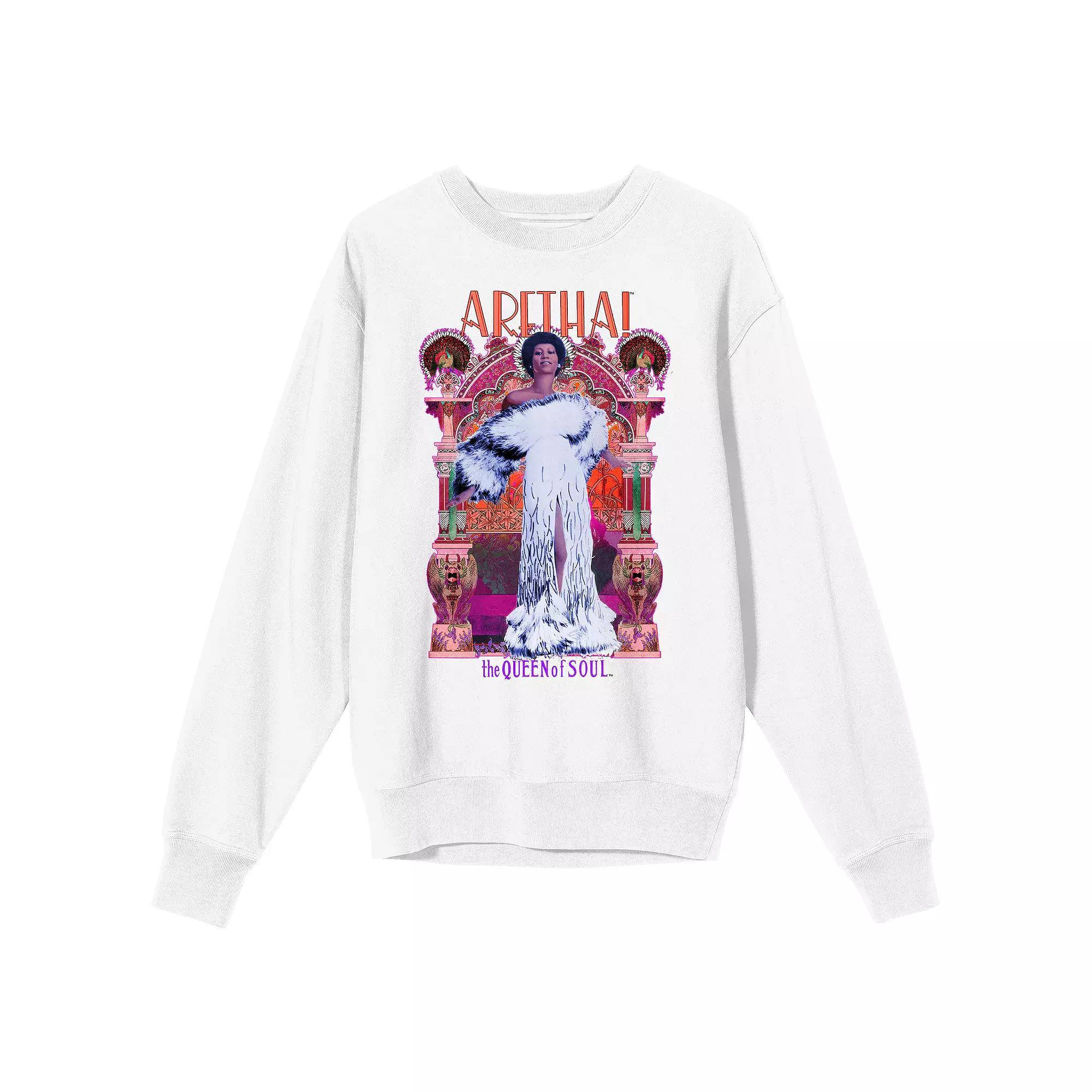 Men's Bioworld Aretha Franklin Queen of Soul Poster Long Sleeve Graphic Tee, Size: Small 36, White Product Image