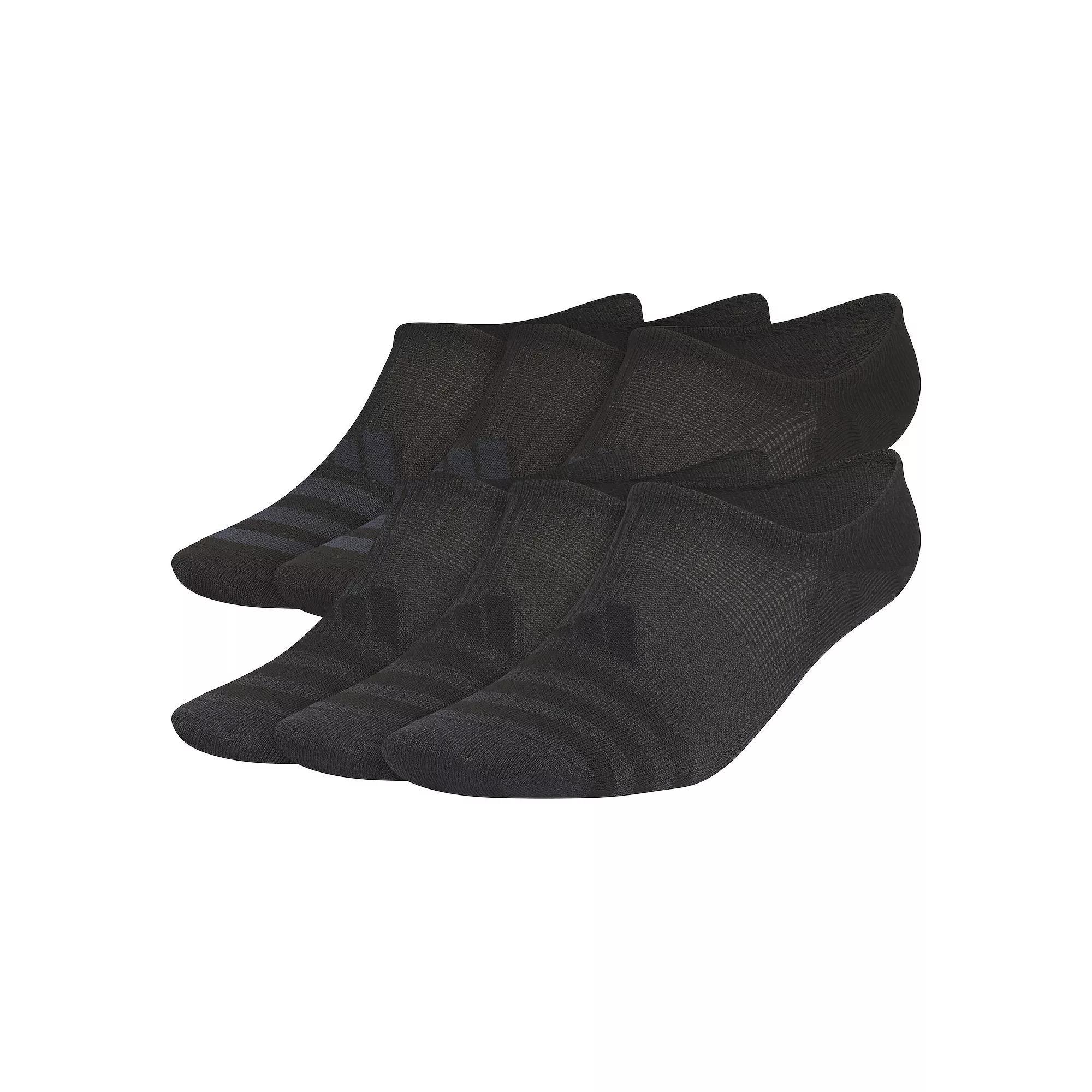 Men's adidas 6-Pack Superlite 3.0 Super No-Show Socks, Size: 5-8, Black Gray Product Image